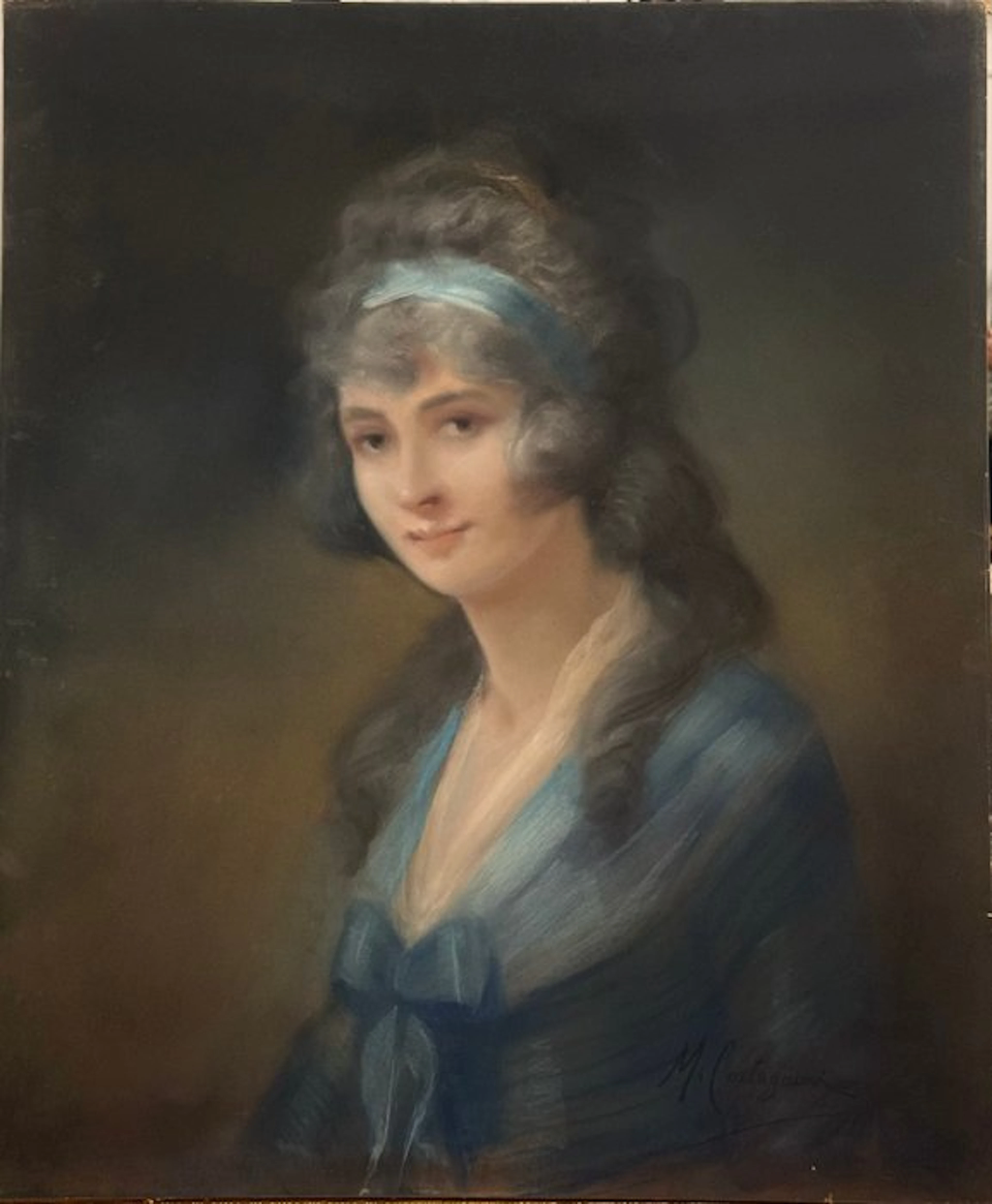Michele Cortegiani (1857-1928) - Ritratto di Nobildonna