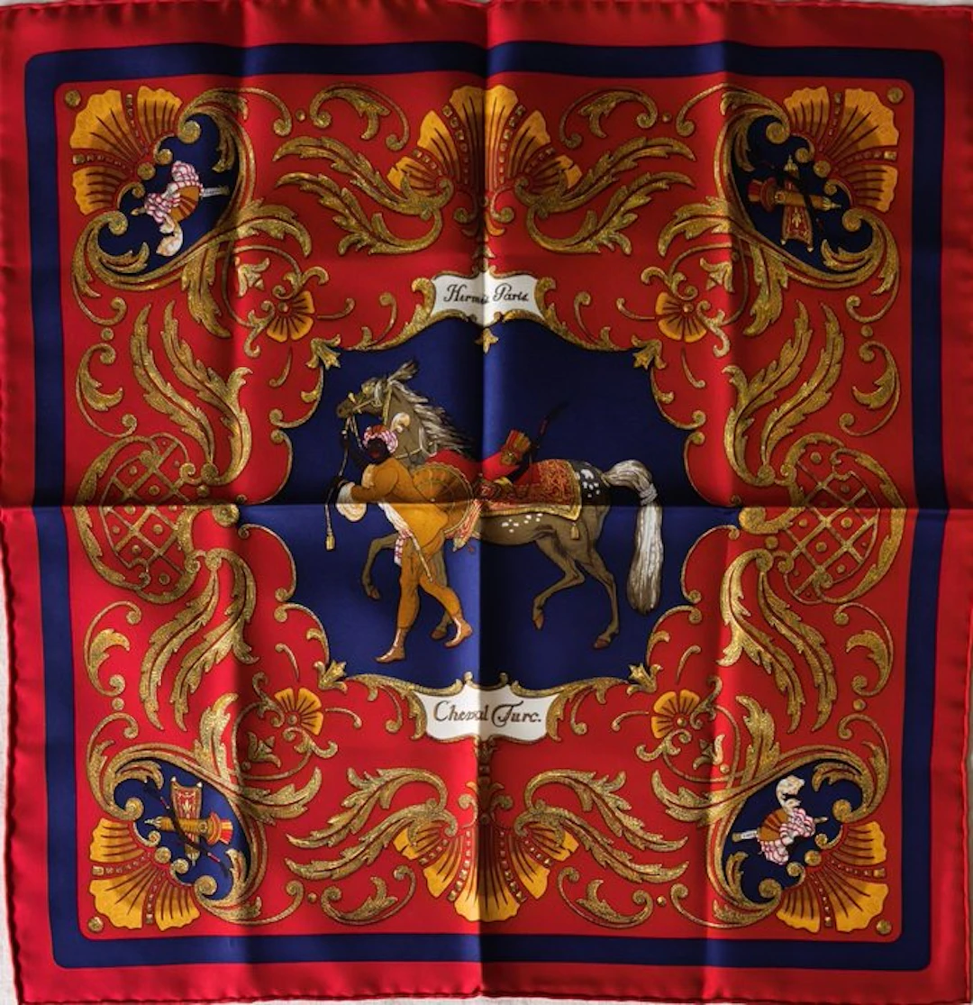 Hermès - CHEVAL TURC by Christiane Vauzelles. Gavroche - Foulard