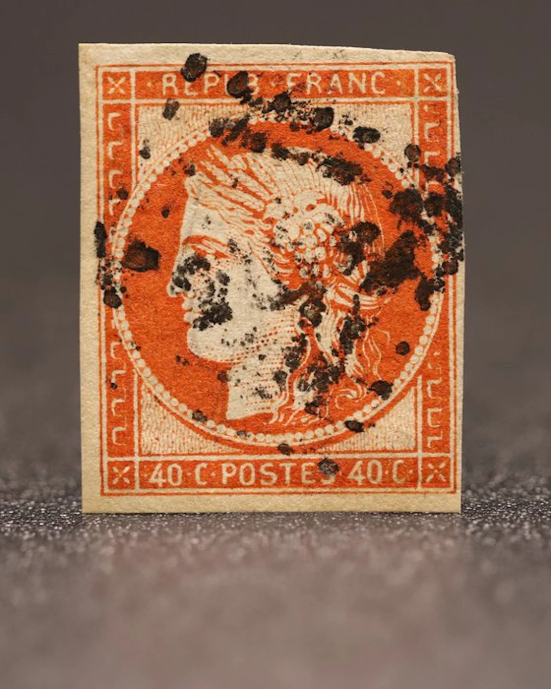 France - France 1849 - Ceres 40c orange, cancelled - Yvert & Tellier no. 5b