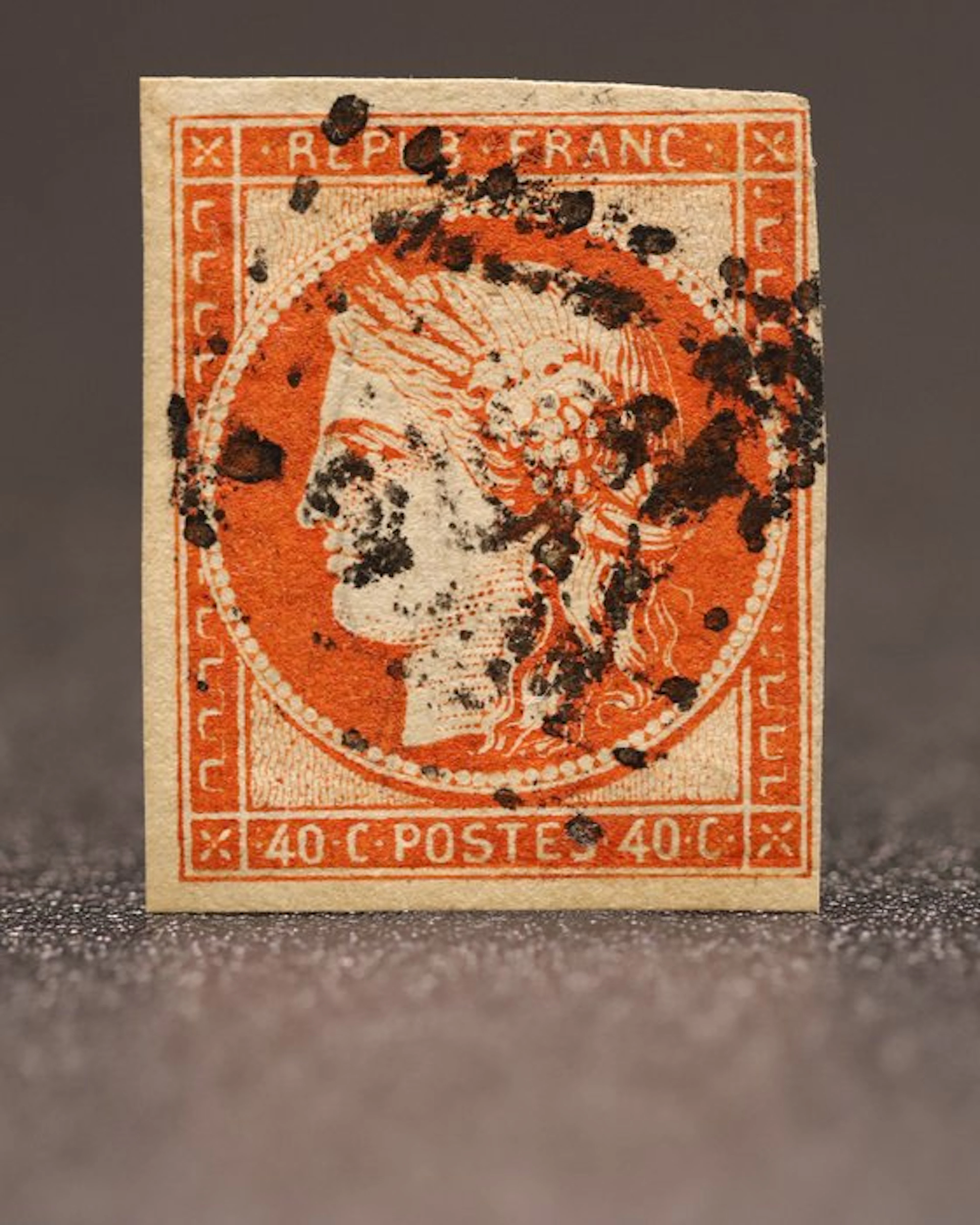 France - France 1849 - Ceres 40c orange, cancelled - Yvert & Tellier no. 5b