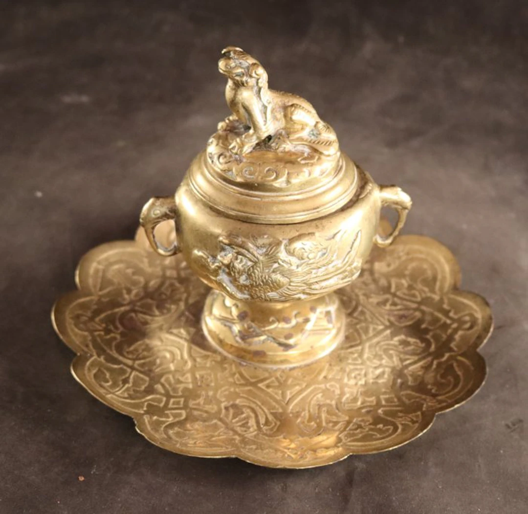 Antieke chinoiserie - Inkwell - Bronze