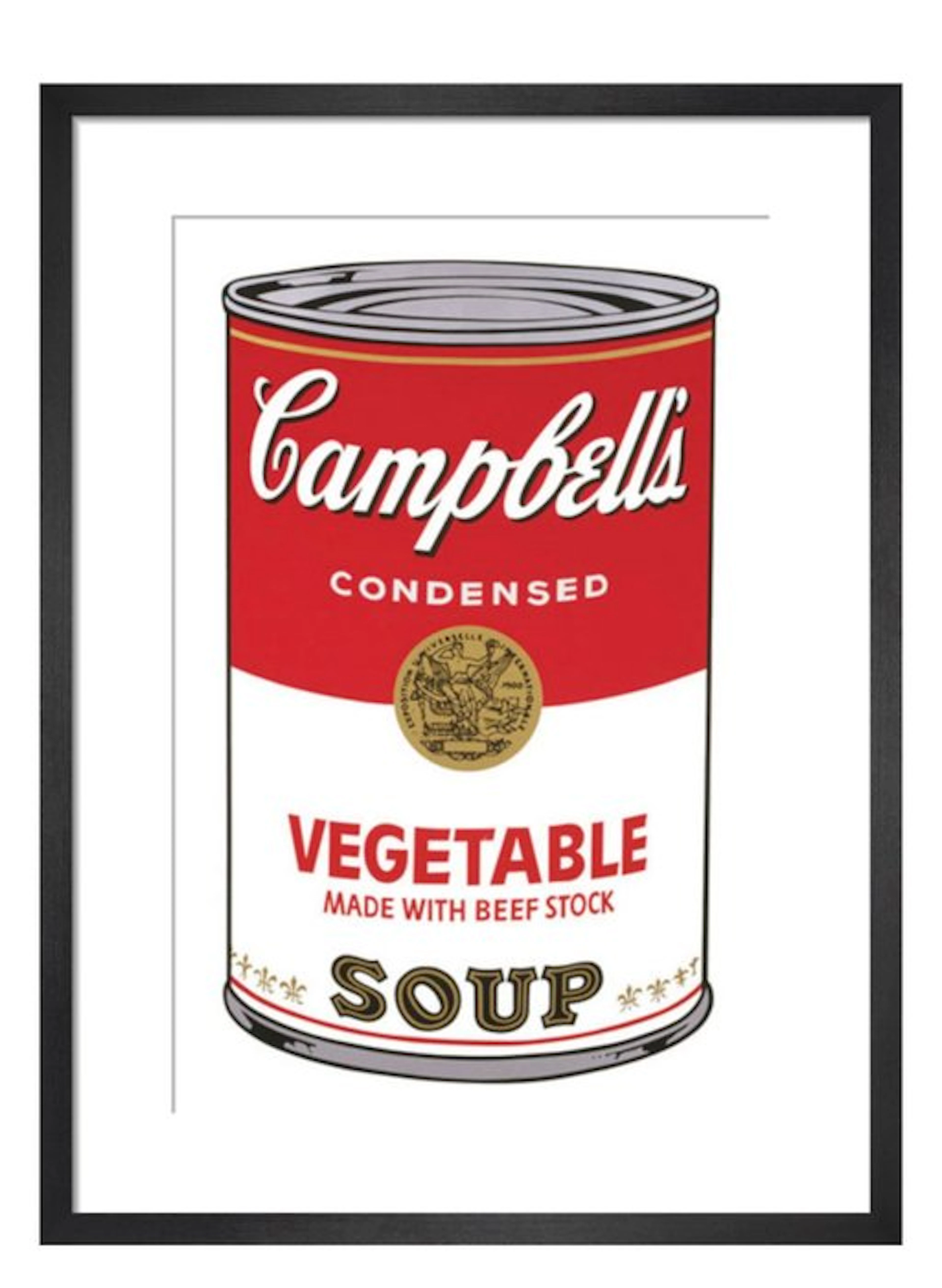 Andy Warhol - “Campbell's Soup 1, vegetable, 1968”.