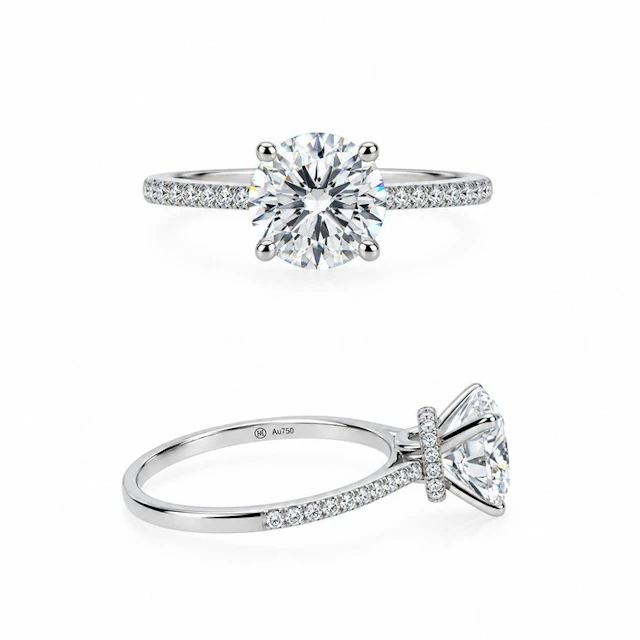Ring - 18 kt. White gold - 3.00ct. tw. Diamond (Lab-grown) - Diamond