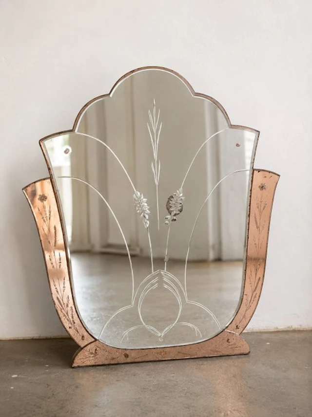 Wall mirror - Roséglas - Venetian - Art Deco