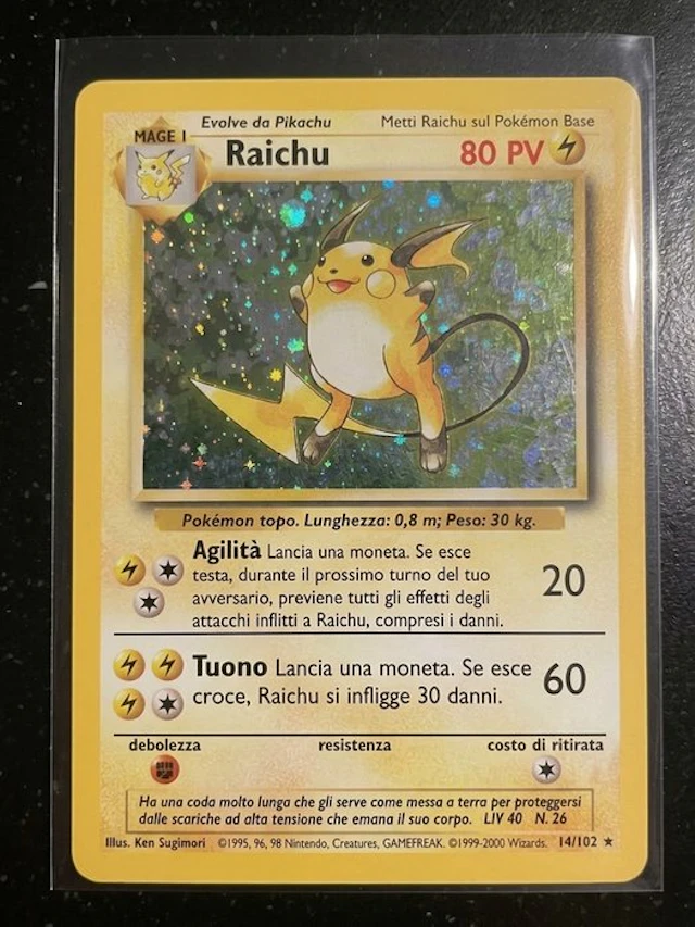 Pokémon Card - Raichu 14/102 Foil - Various sets