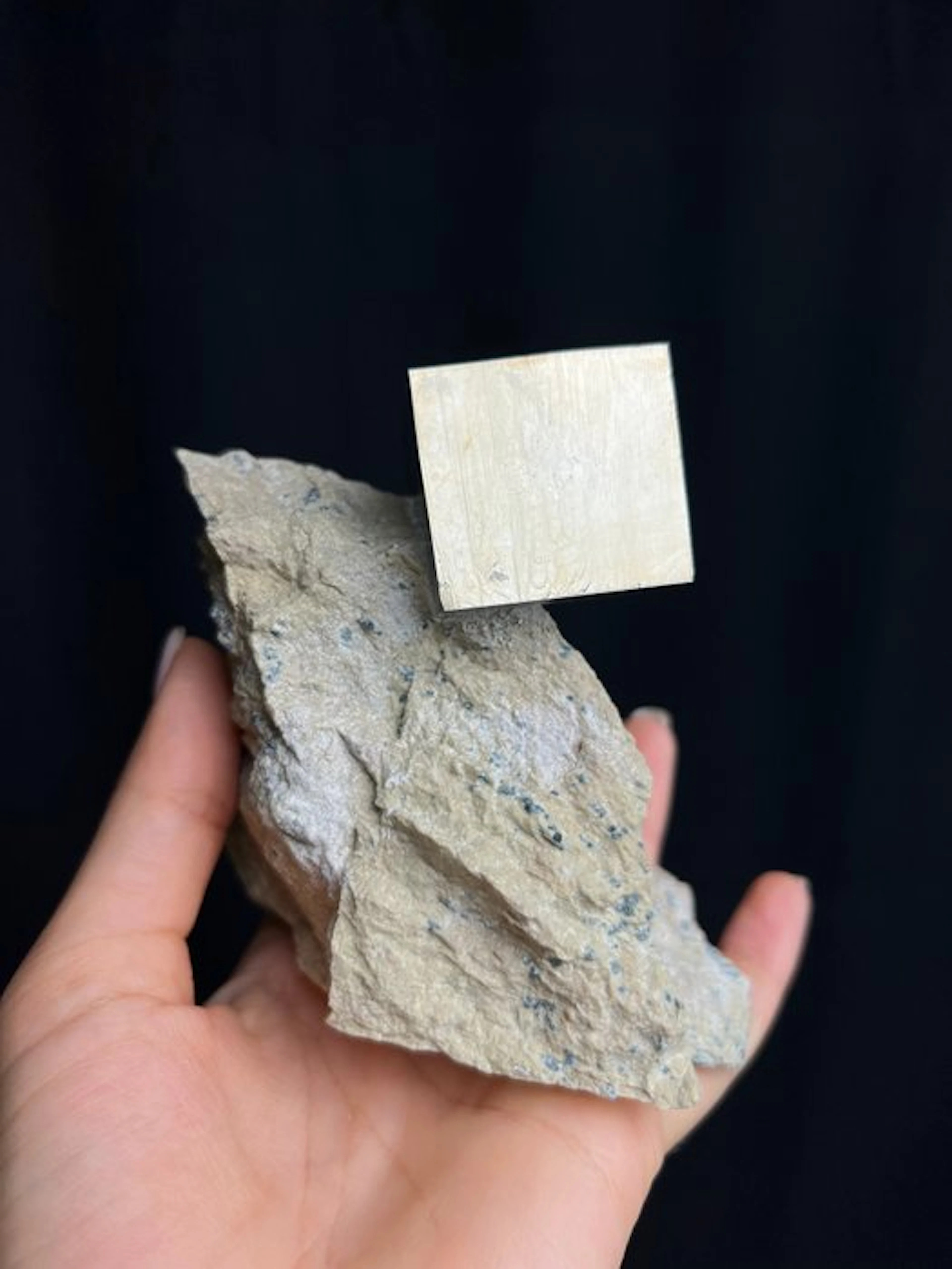 Perfect Cubic Pyrite on Matrix - Height: 10.7 cm - Width: 7 cm- 692 g