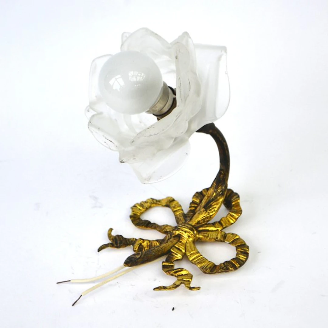 Wall lamp - Glass, Gilt, Bronze
