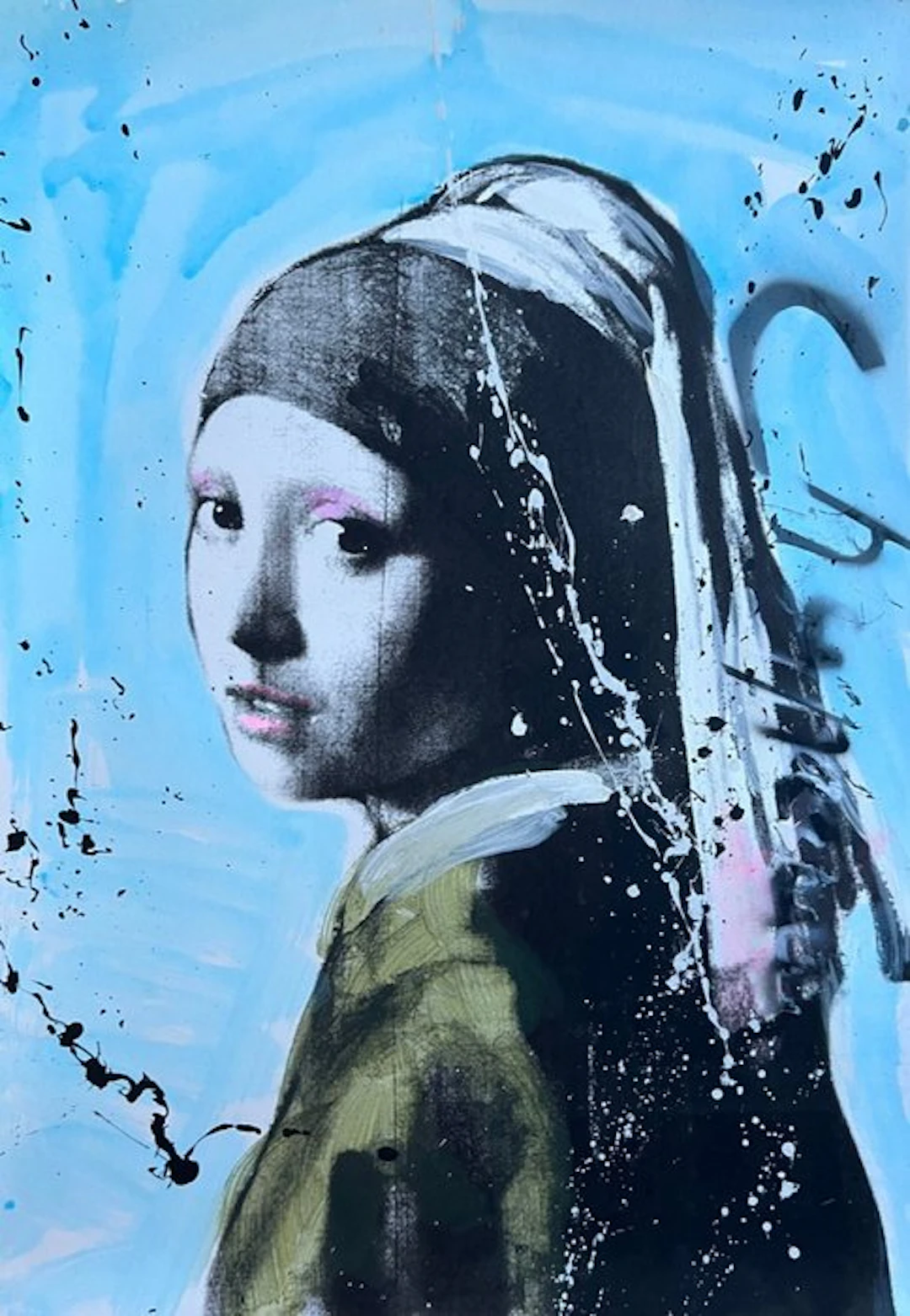 Ronald Chapeau (1969) - Meisje met de Parel - Vermeer (handfinished)