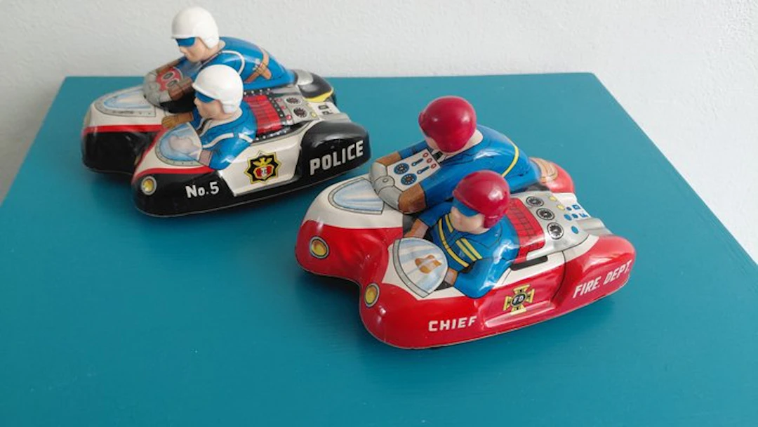 Daiya - Fire department and police sidecar motorcycles...