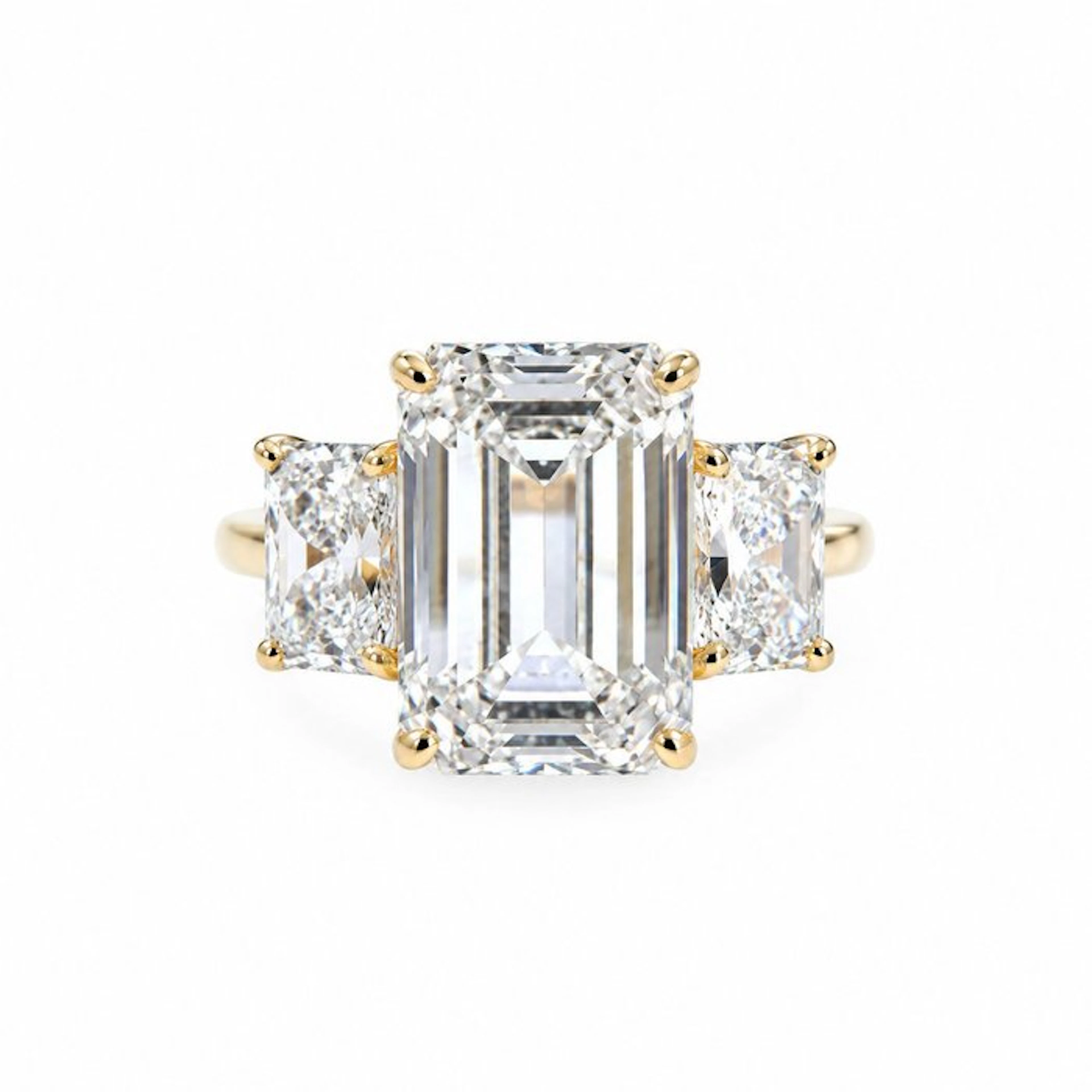 Ring - 14 kt. Yellow gold - 8.04ct. tw. Diamond (Lab-grown) - Diamond