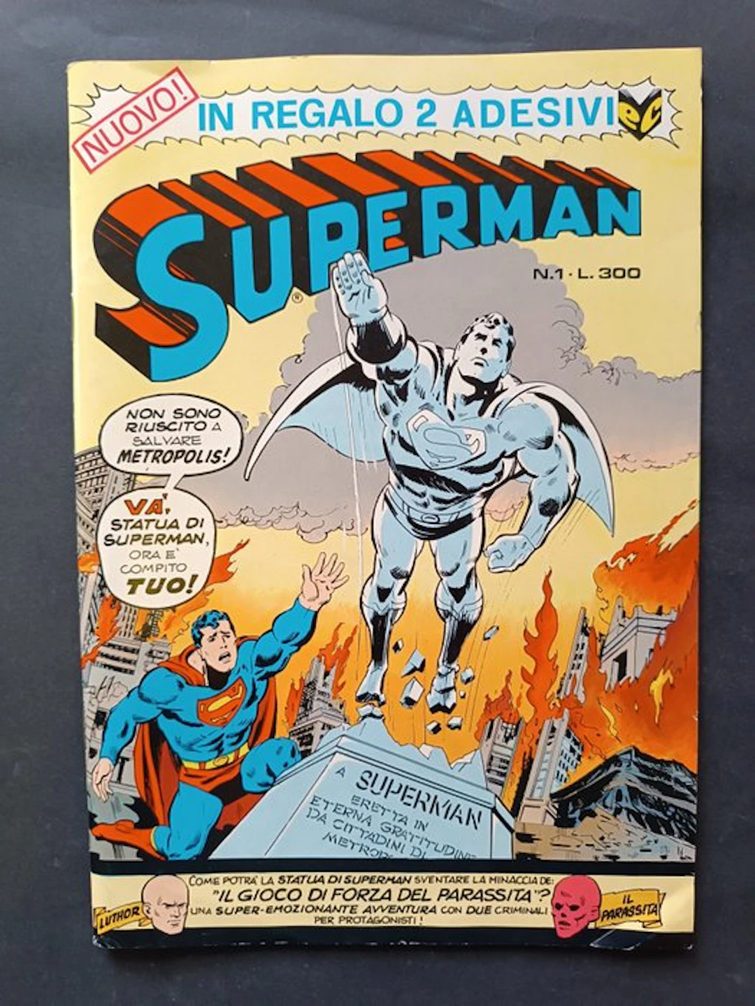 Superman n. 1 con adesivi - 1 Comic - 1976