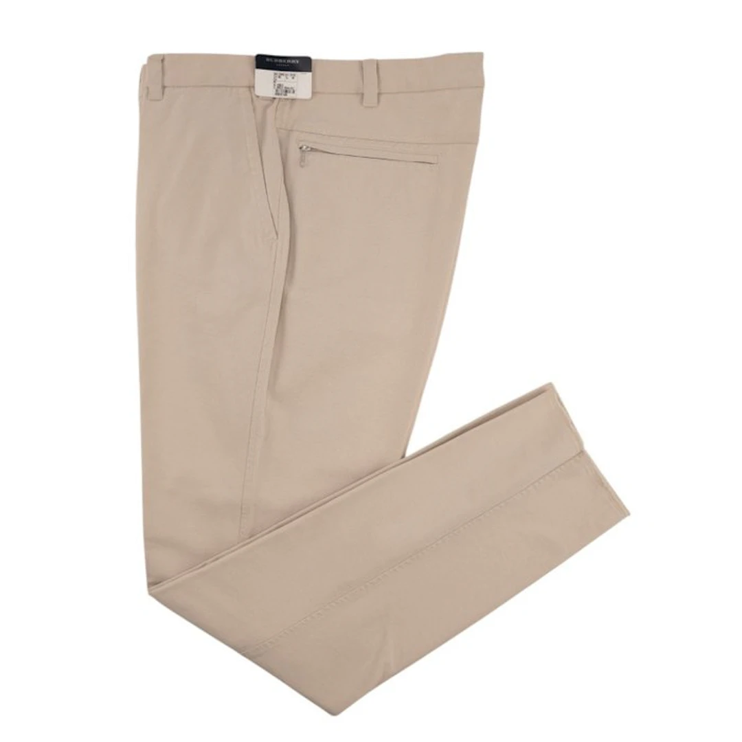 BURBERRY - 60 IT - Beige Chino Pant Cotton Regular Fit...