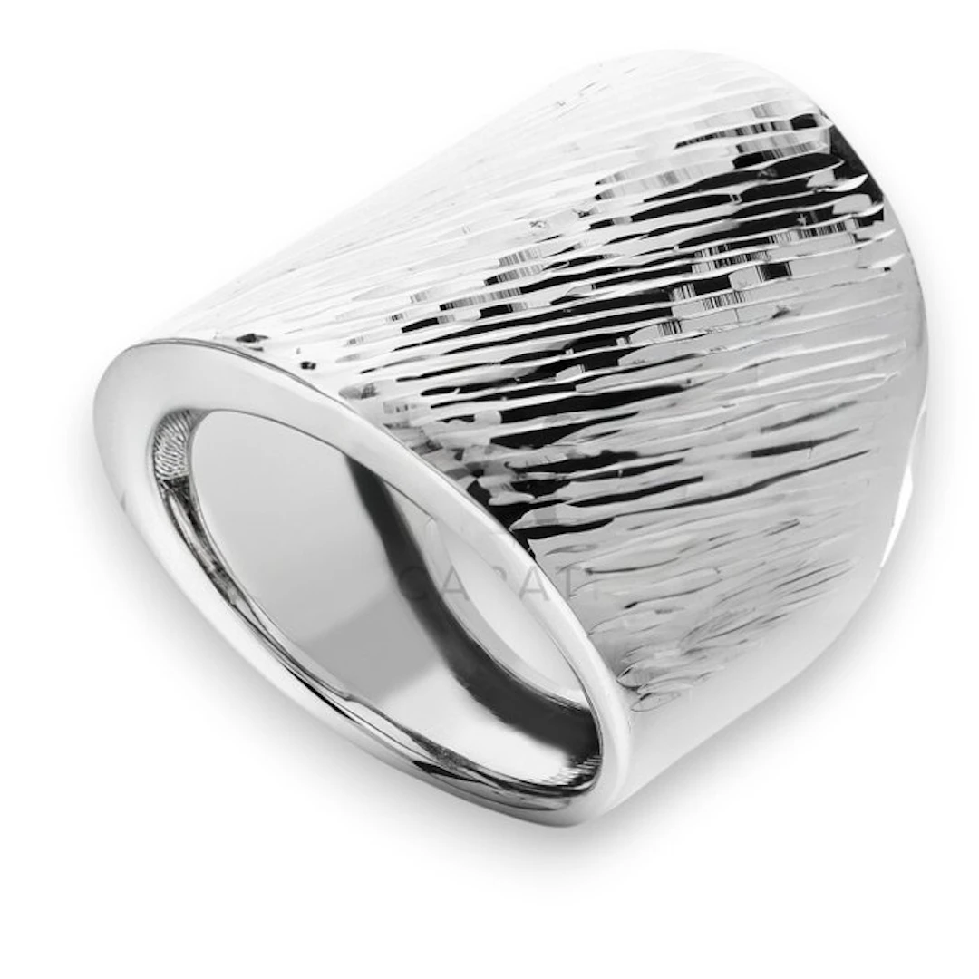 Ring - 18 kt. White gold - Unisex 18k Ring 6g