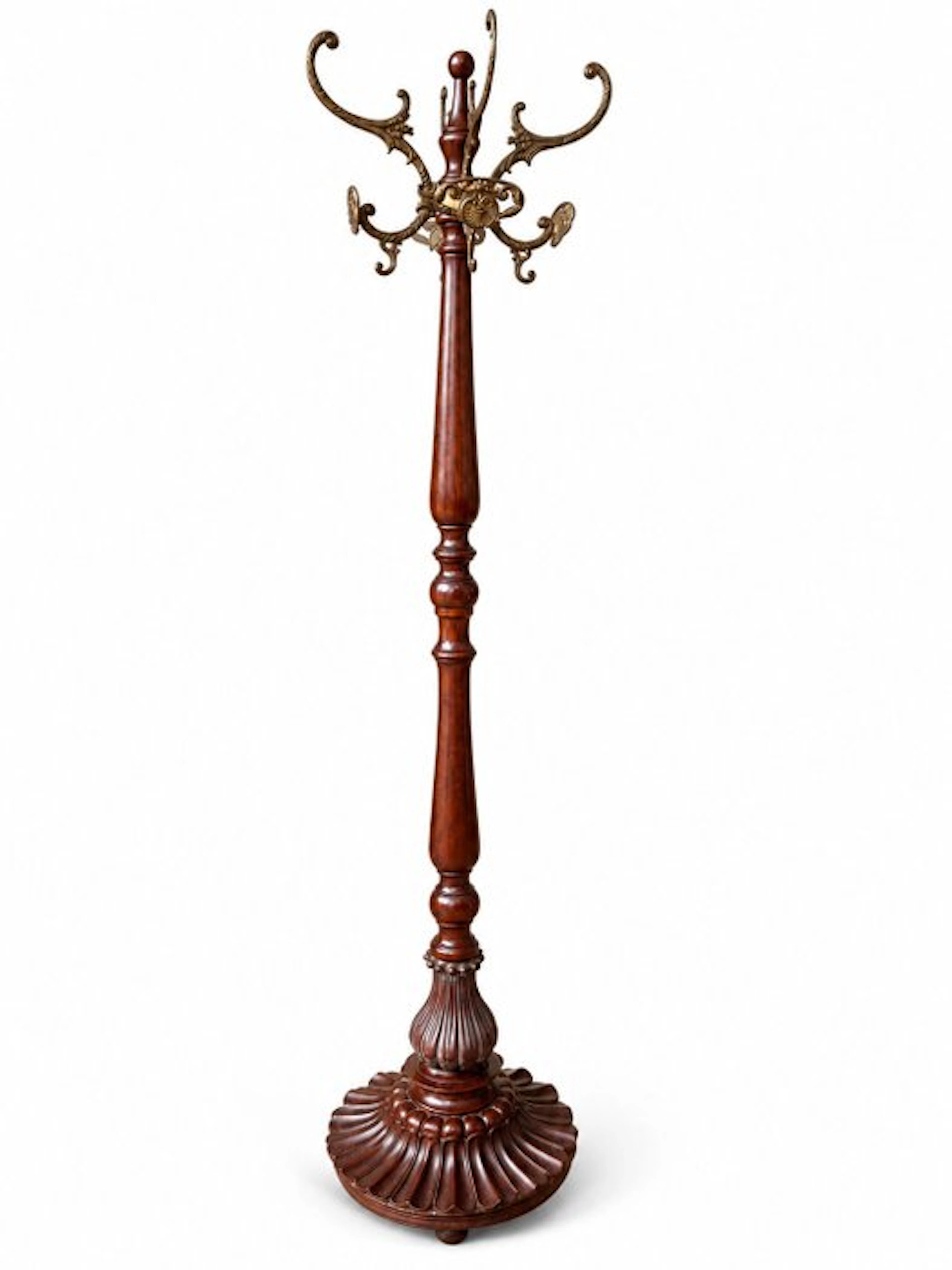 Coat rack - Wood, Brass - coat rack