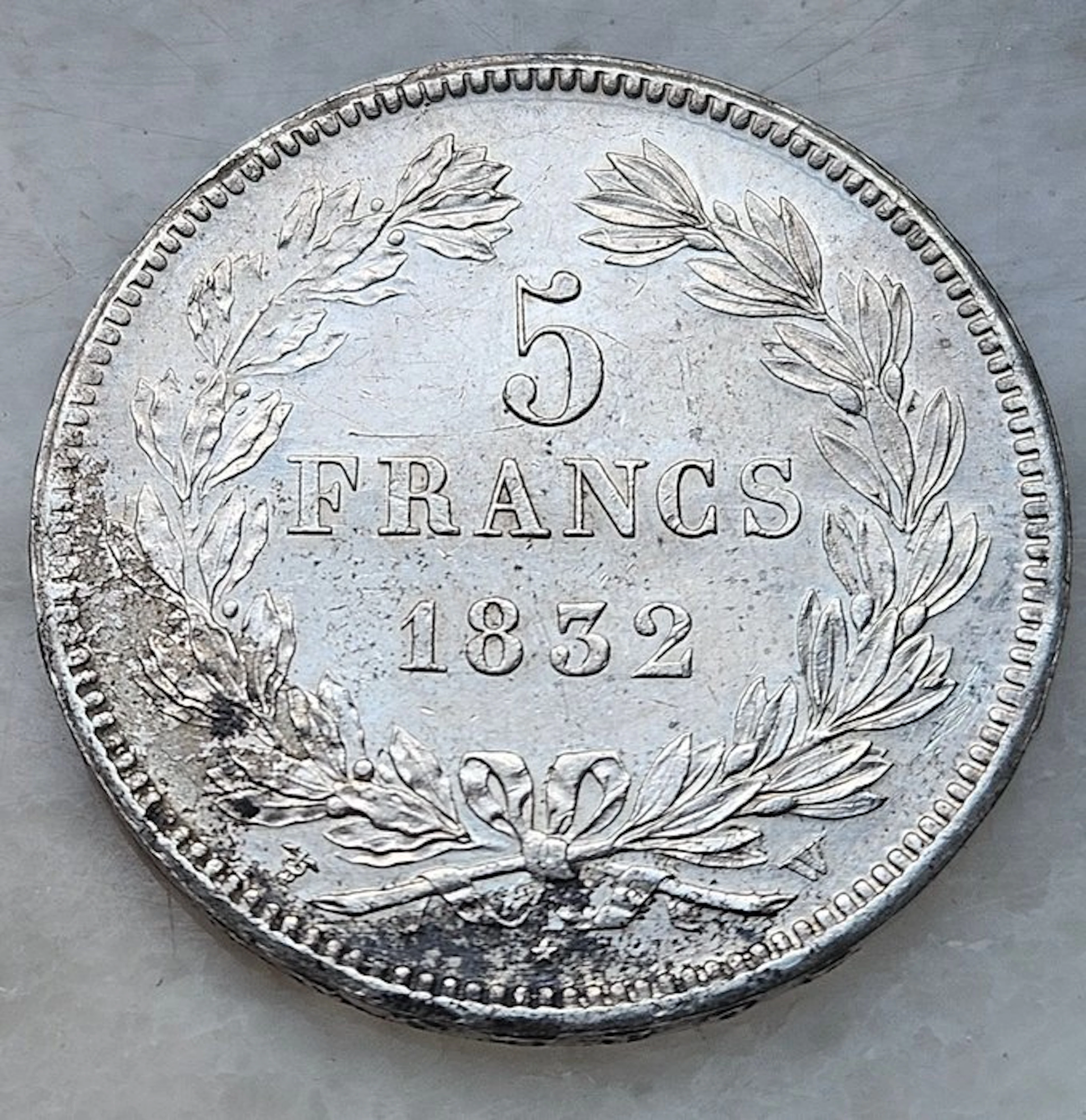 France. Louis Philippe I. 5 Francs 1832-W, Lille (No reserve price)