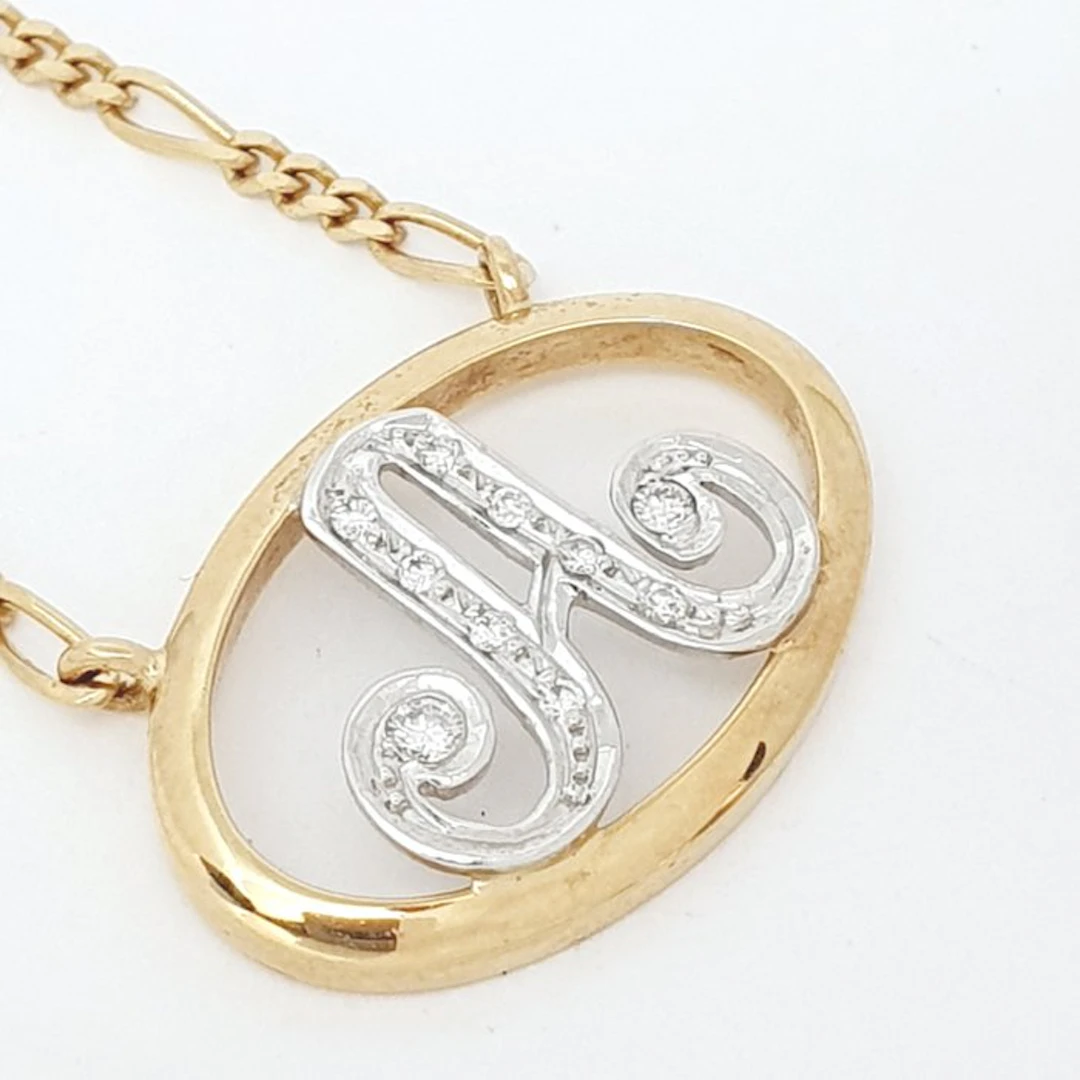 Necklace with pendant - 18 kt