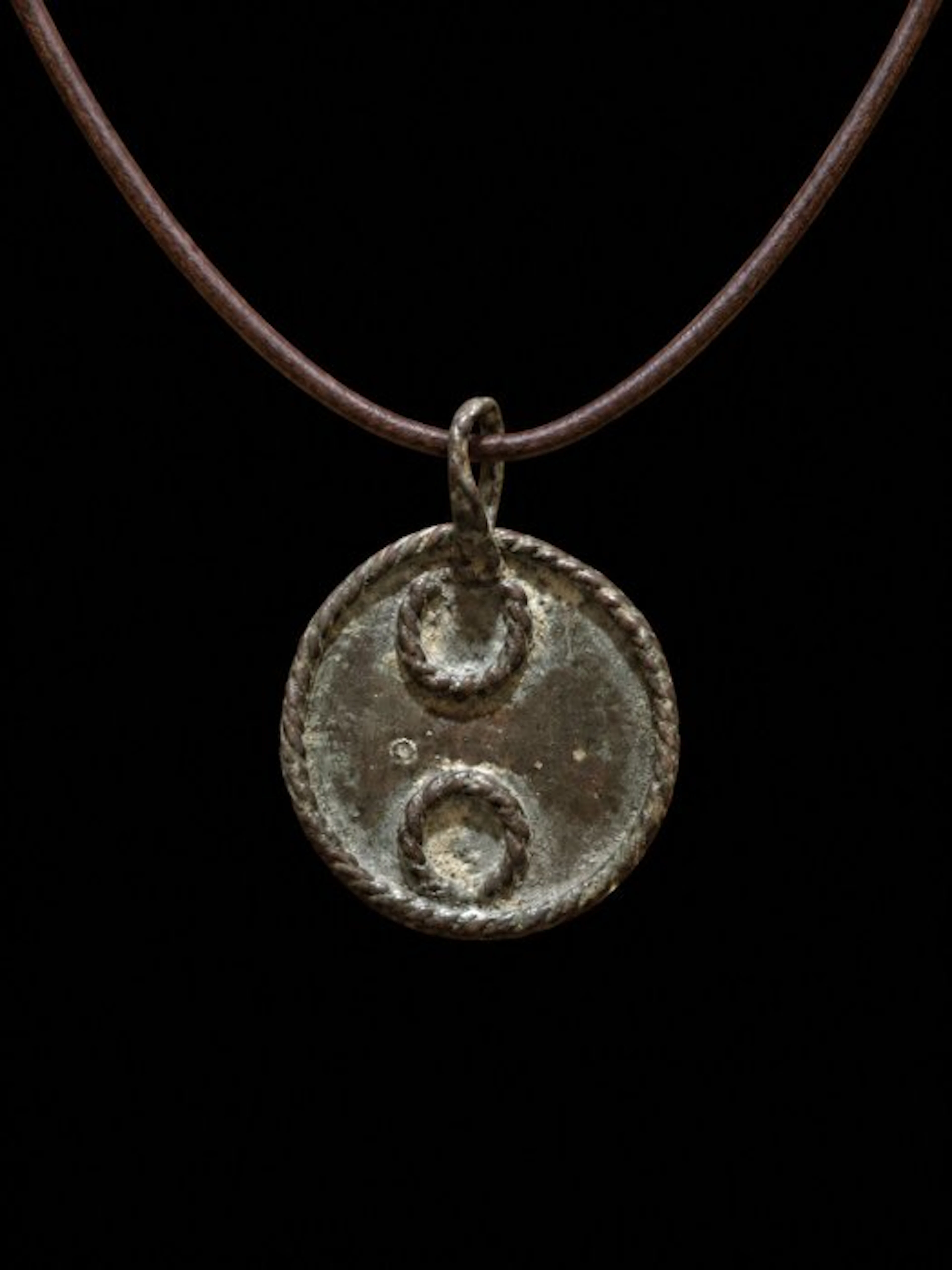Medieval Bronze Shield Amulet Pendant – Bronze –...