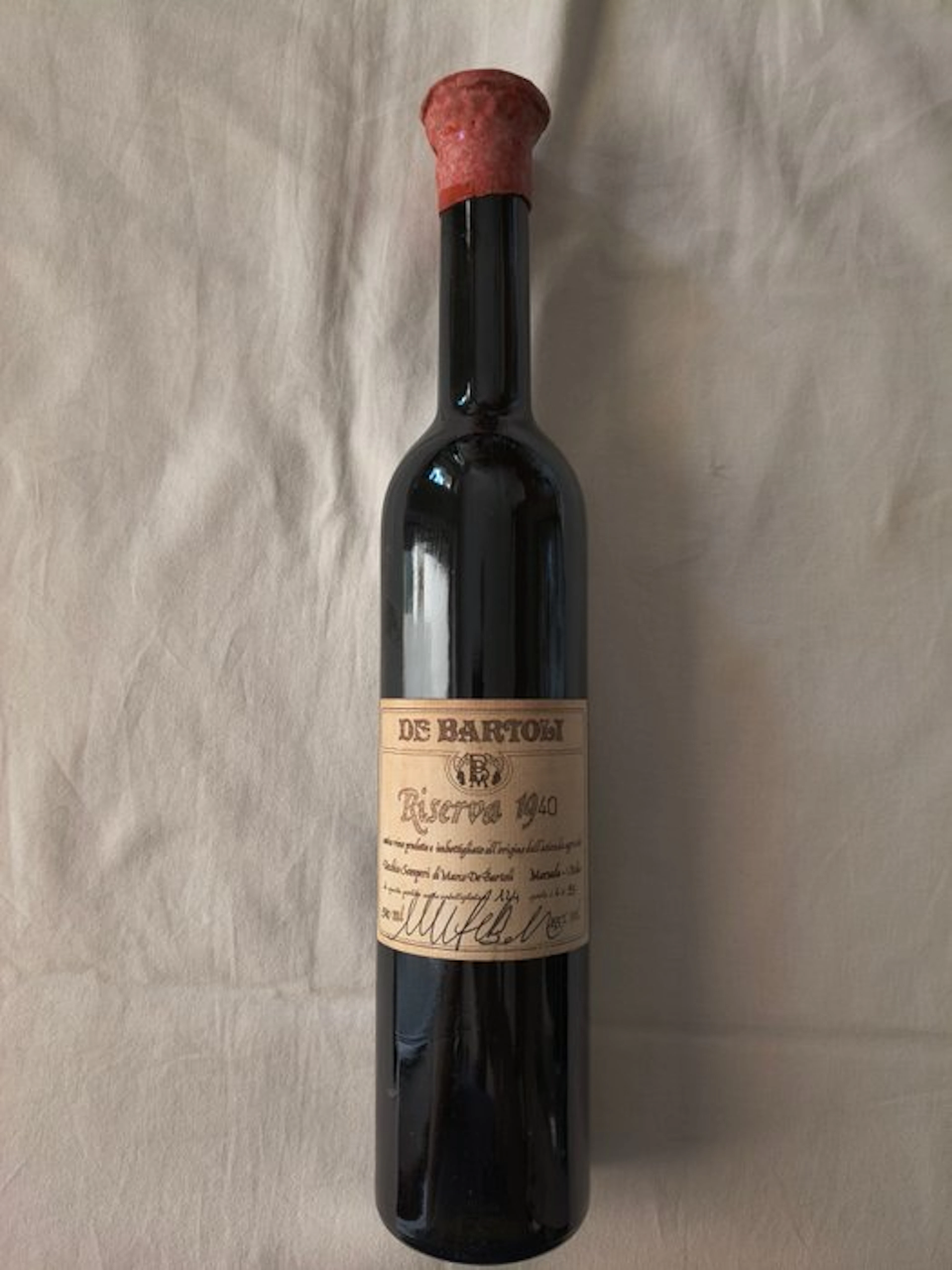 1940 Marco De Bartoli Marsala Vecchio Samperi Riserva Storica n