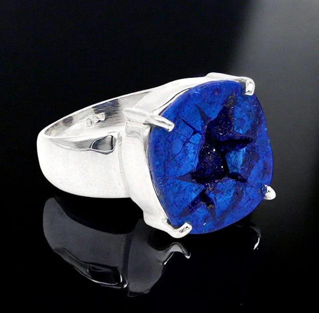 Rare Azurite Geode - Ural Mountains - Certified Italian...