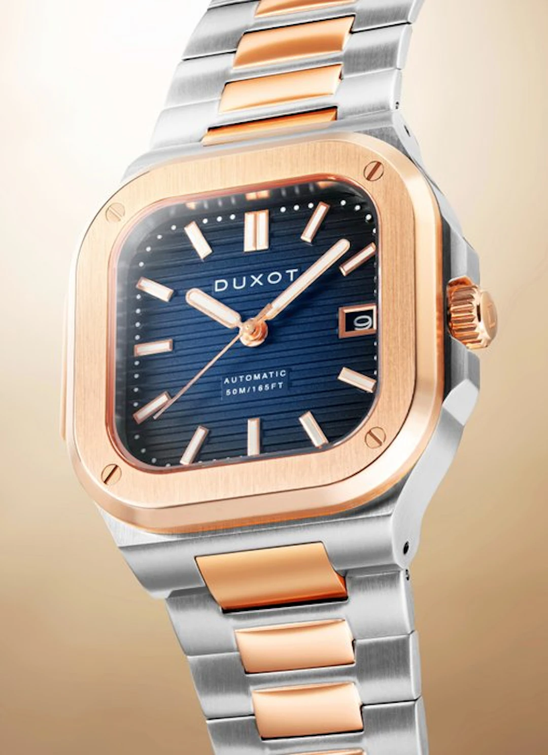 Duxot - Automatic - Square - Gold - Sapphire - New - Men - 2026