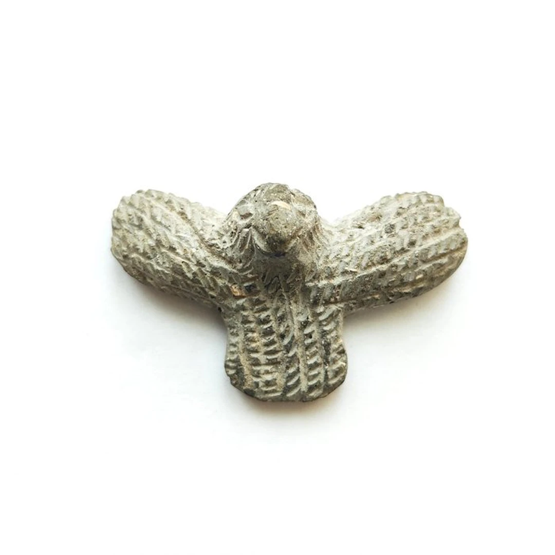 Western Asiatic Schist Eagle Bead Talisman - 60 mm