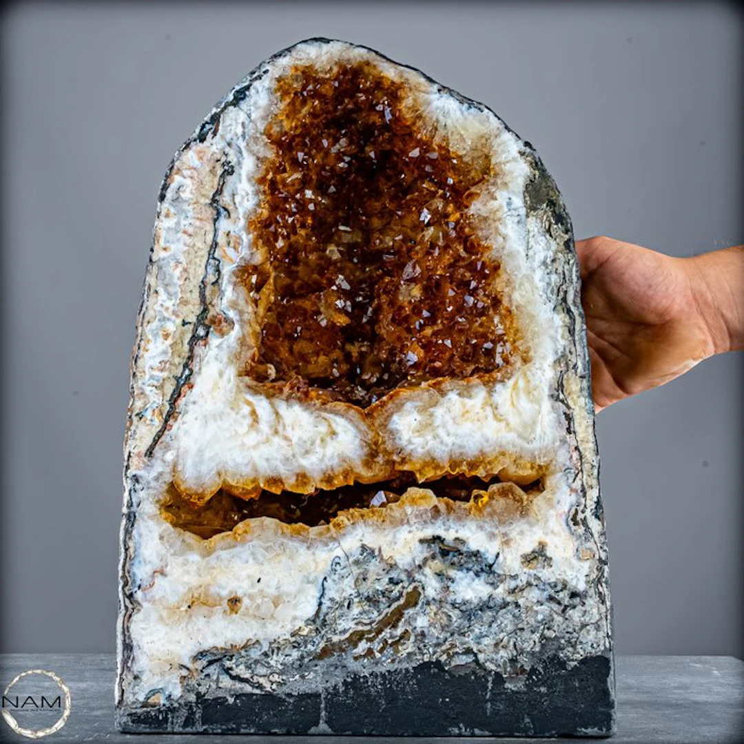 Citrine Druzy – Radiant Energy and Golden Luminescence Druse, Brazil-