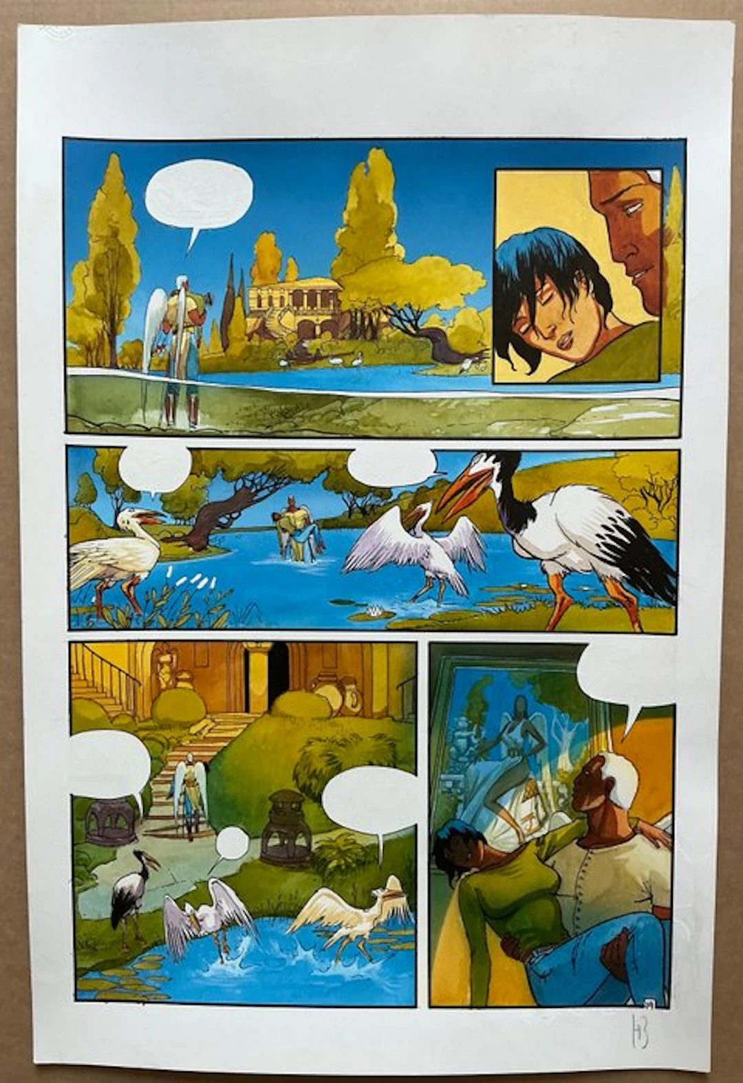 Reculé, Henri - 1 Original colour page - Les Immortels...