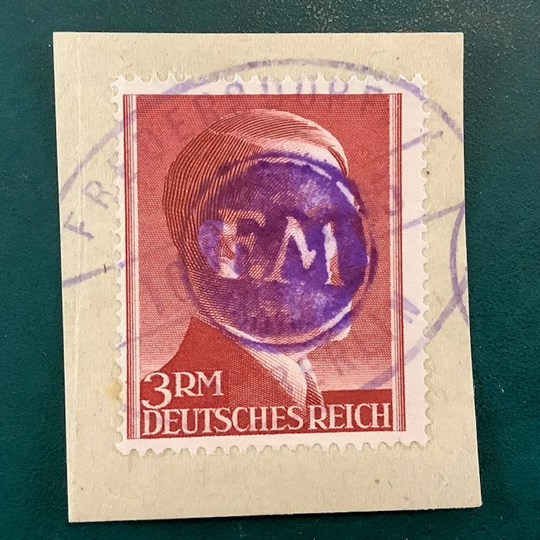 Germany - Local postal areas 1945 - Fredesdorf: 3 marks on fragment