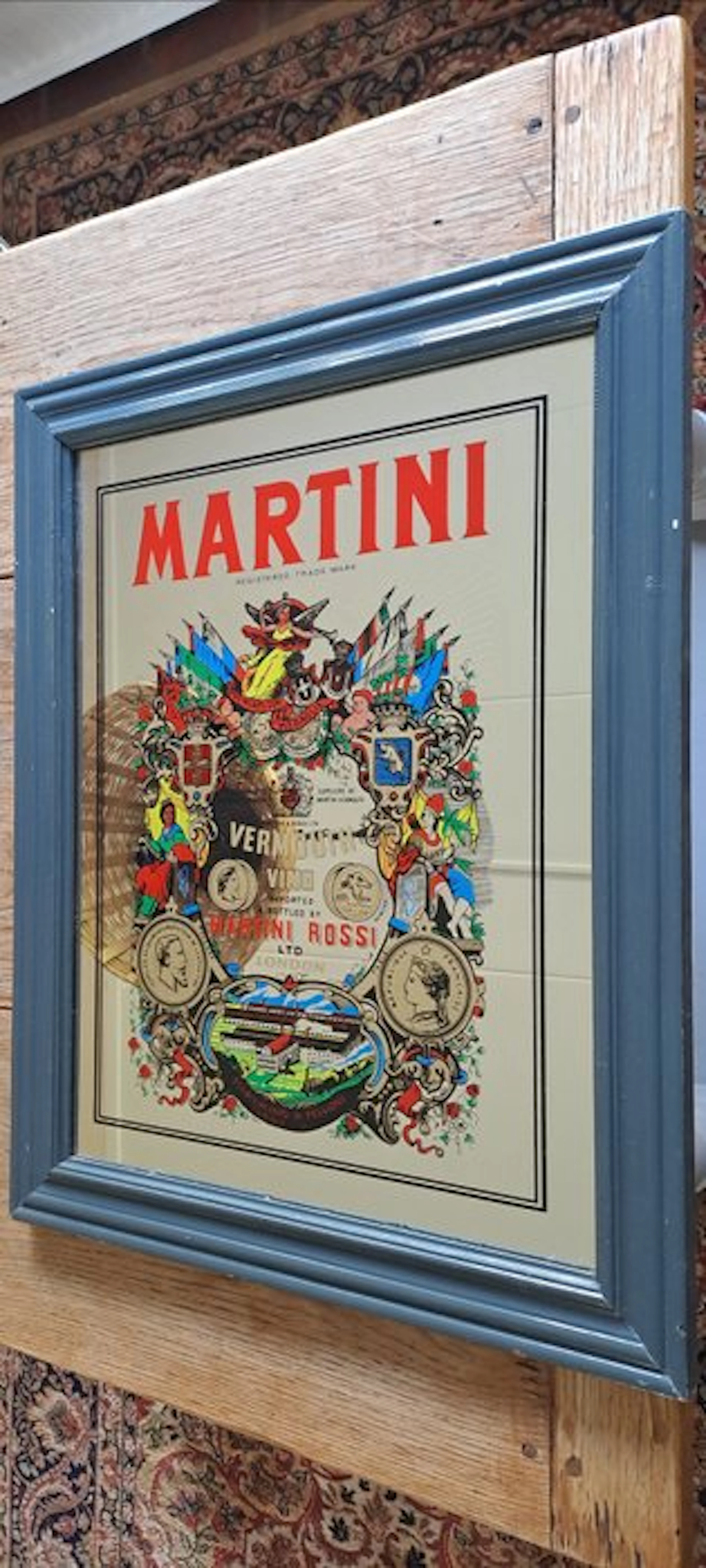 Advertising mirror. - Martini - Sign - Glass