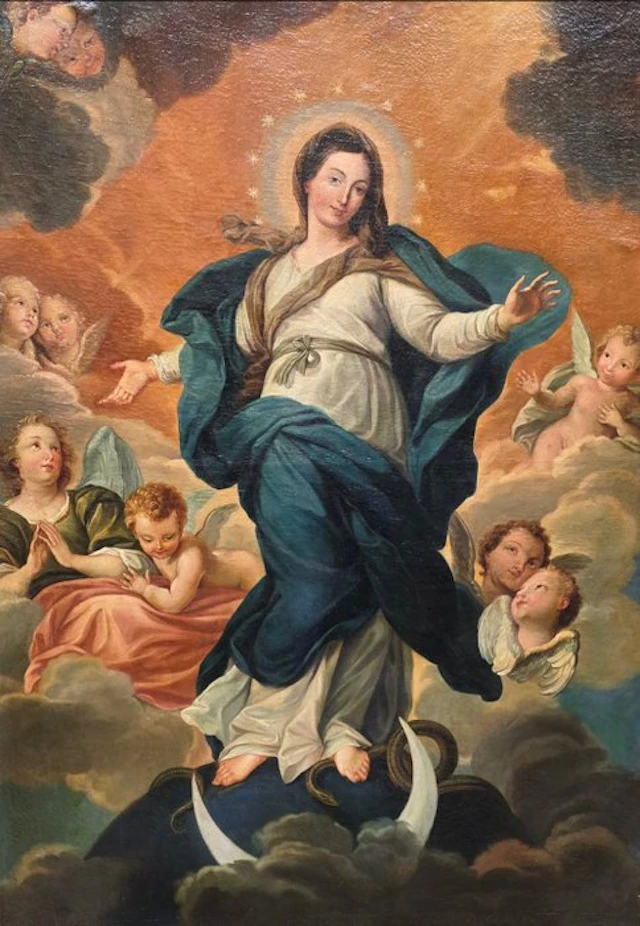 Italian school (XVIII) - Virgen Inmaculada con angeles - XL format