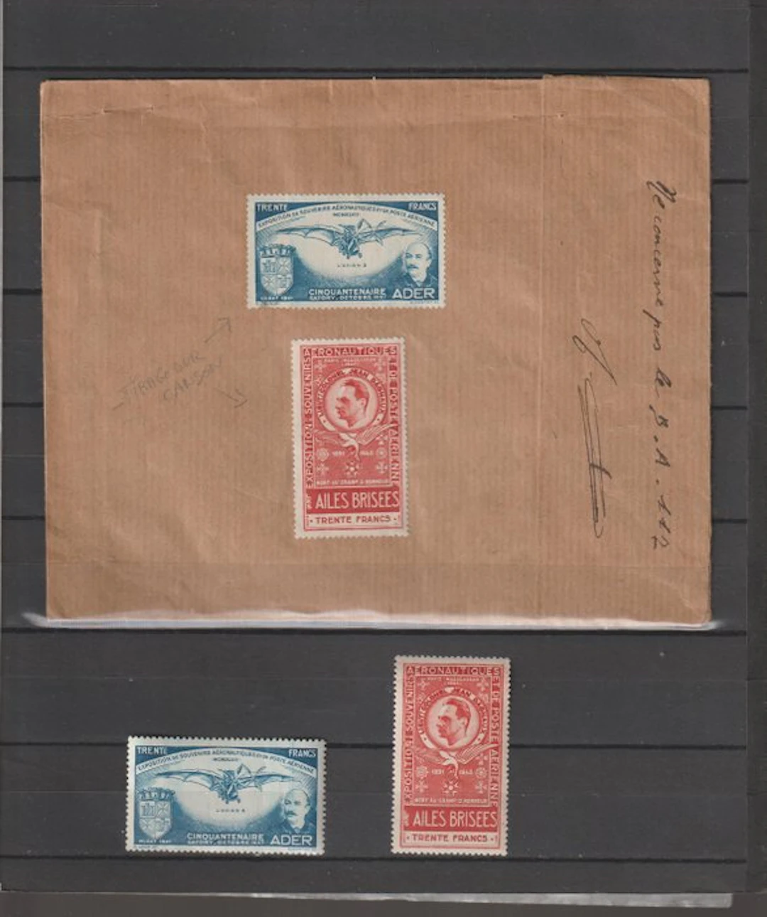 France 1946 - Envelope that circulated with the two...