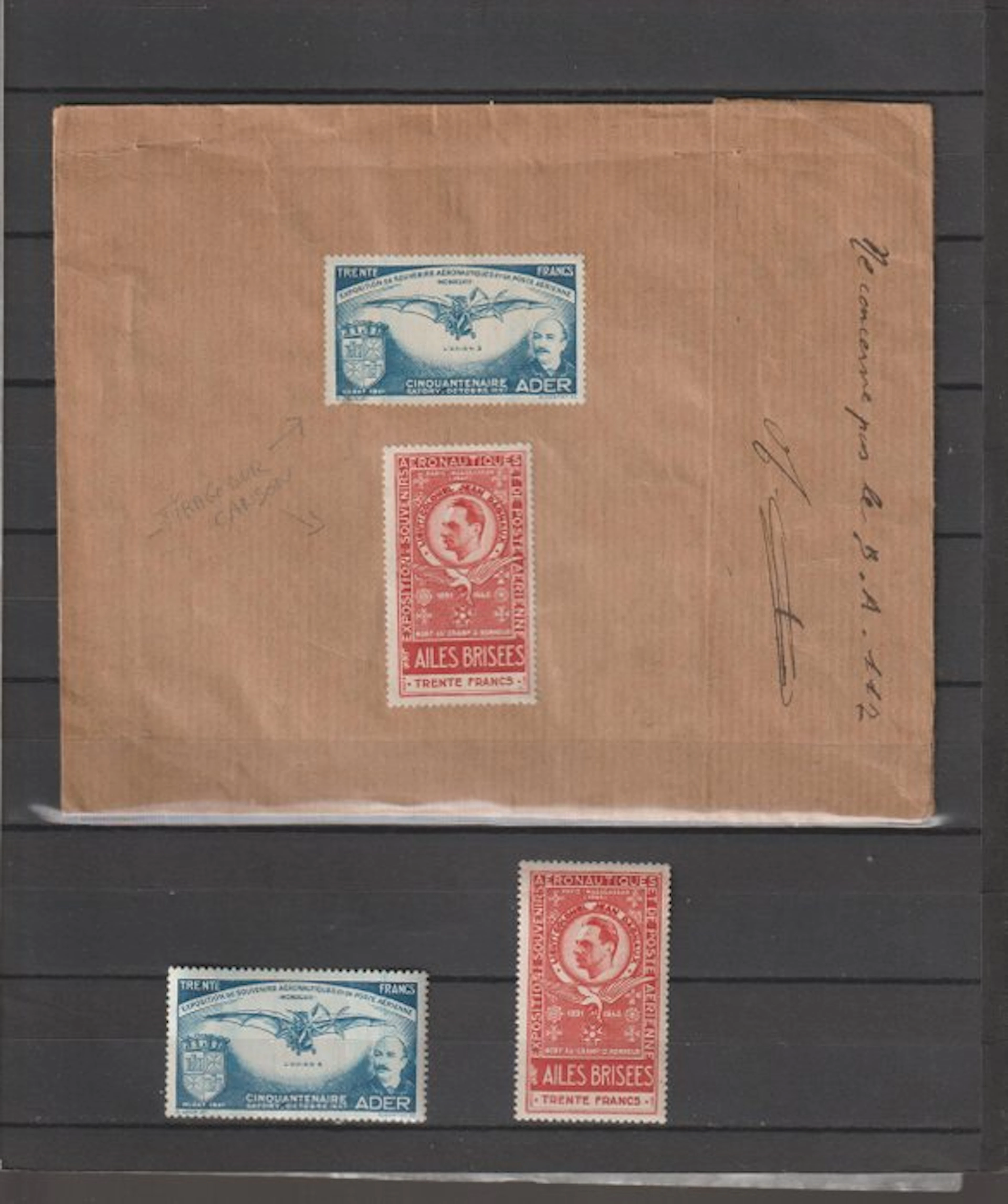 France 1946 - Envelope that circulated with the two...