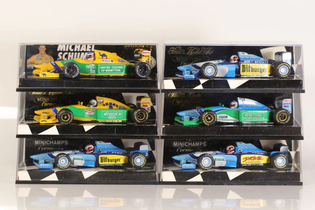 MiniChamps 1:43 - Model car (6) - Lot of 6 Benetton...