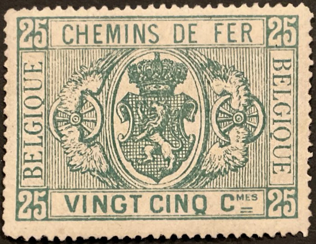 Belgium 1879/1882 - Railway stamp - 25c Green - First...