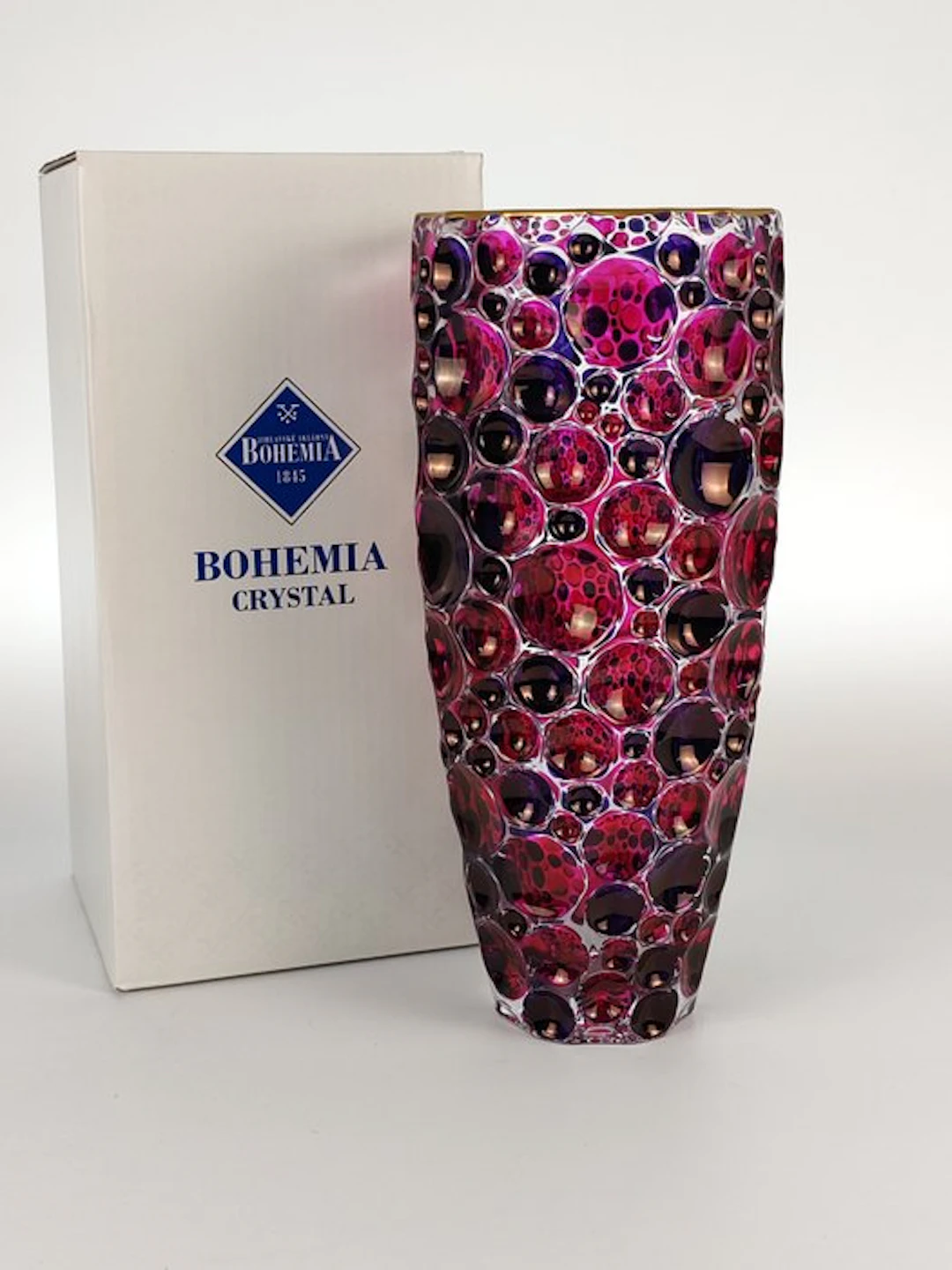 Vase - Crystal, Enamel - Purple 'n gold Lisbon