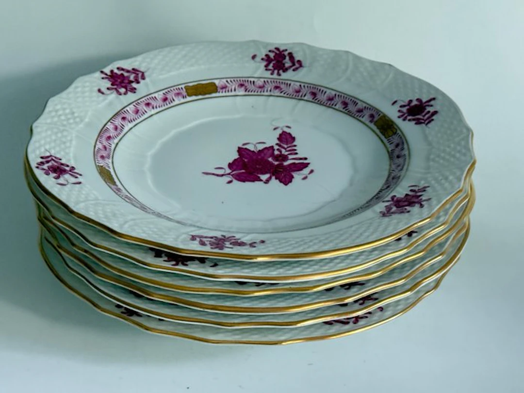 Herend - Breakfast plate (6) - Apponyi Purpur TELLER 517...