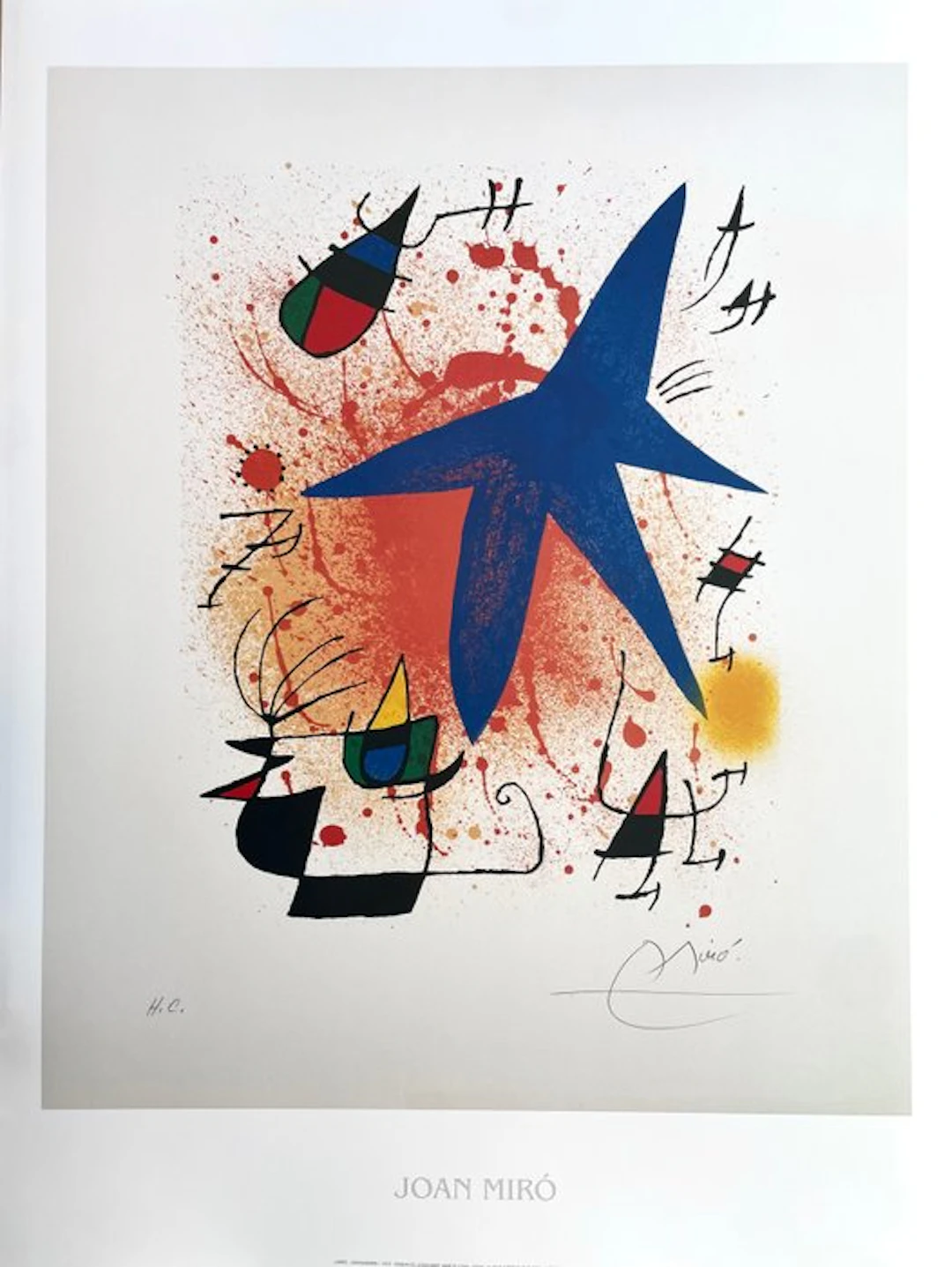 Joan Miró (after) - L’Astre Bleu - Offset lithograph...