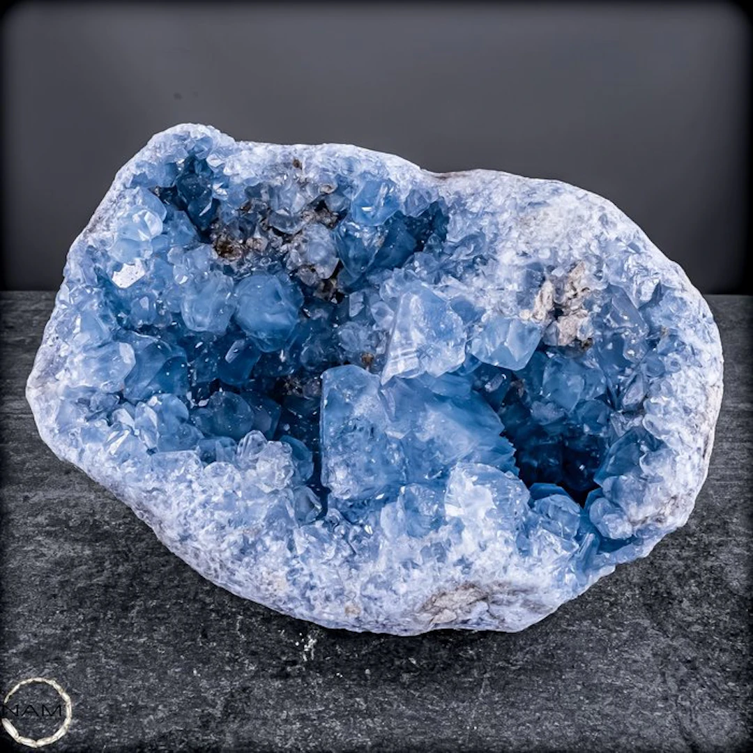 Natural Celestite druse – Sky-blue treasure from the earth.- 2958.69 g