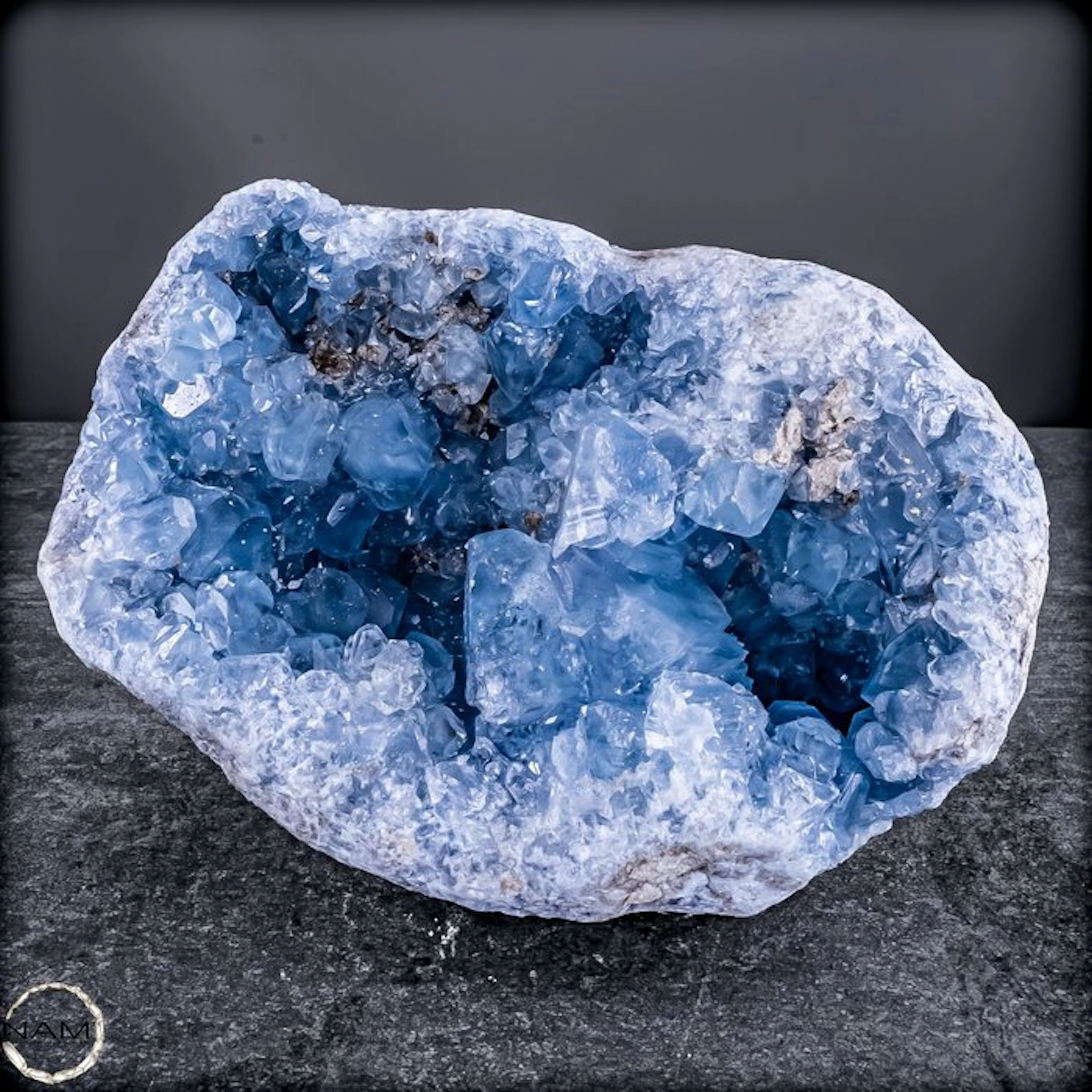 Natural Celestite druse – Sky-blue treasure from the earth.- 2958.69 g
