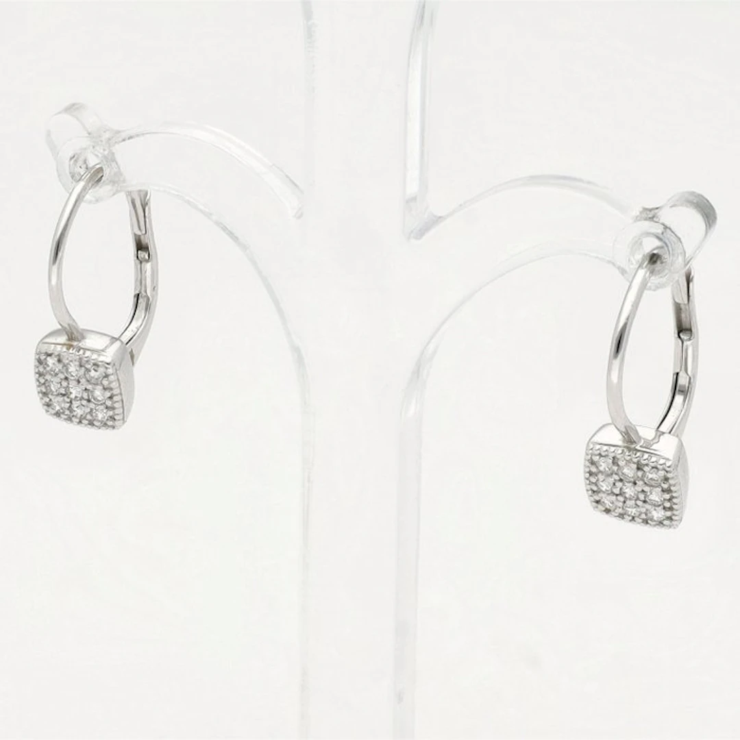 Earrings - 18 kt. White gold - brilliant diamonds
