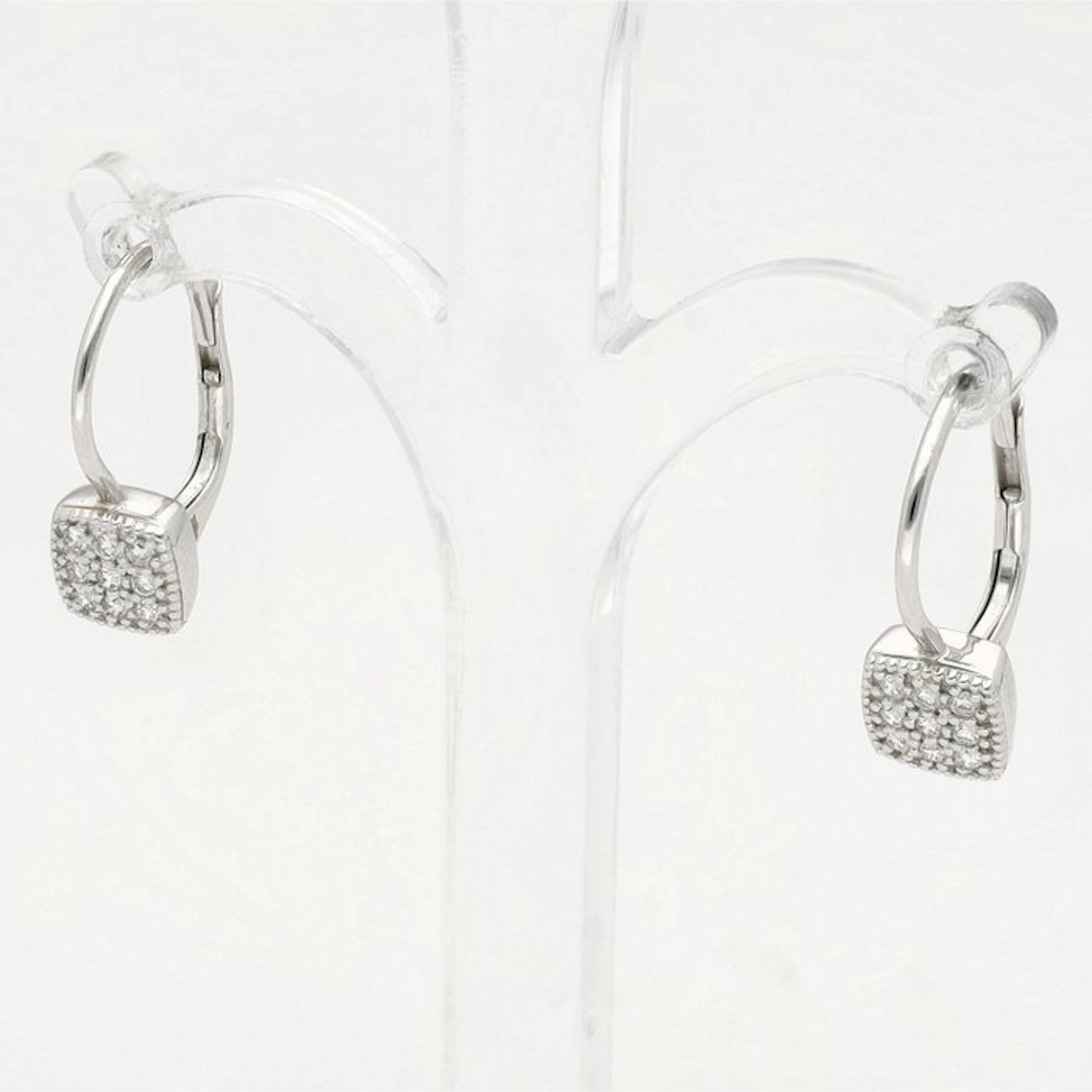 Earrings - 18 kt. White gold - brilliant diamonds