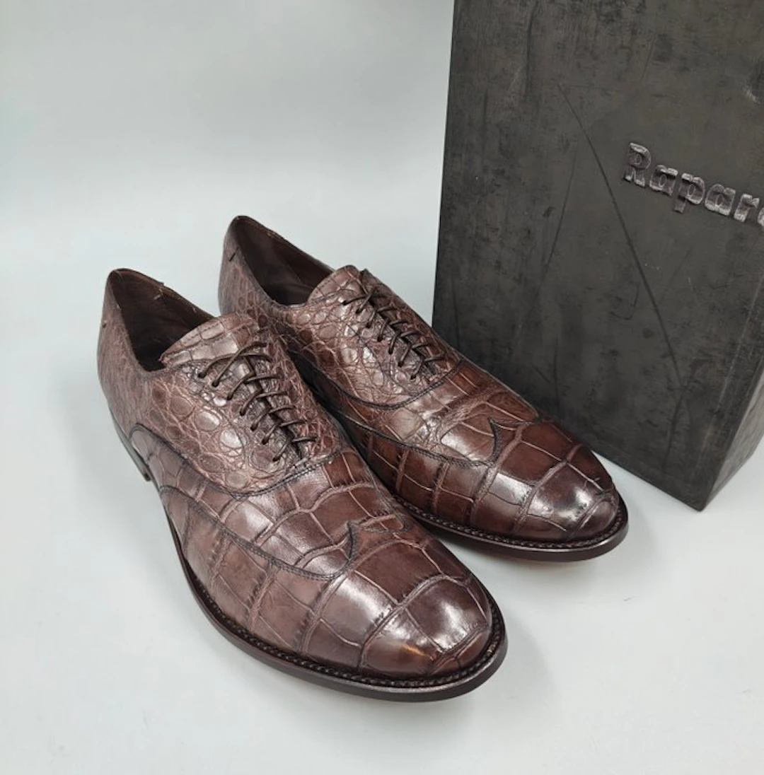 Raparo-Wingtip-Crocodile-UK10.5 - Lace-up shoes - Size: EU 44.5 - New in box