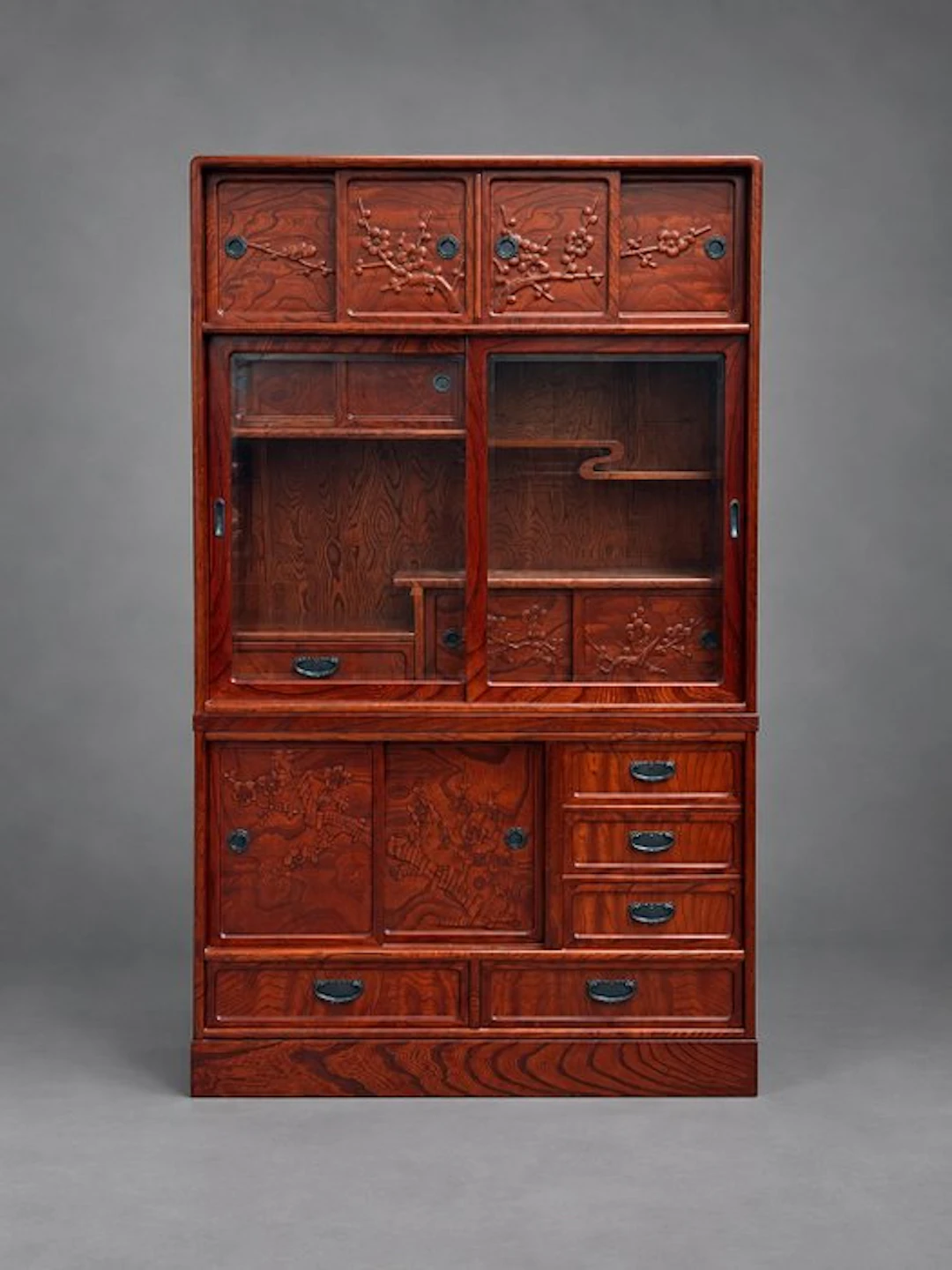Cupboard - Keyaki (Japanese Zelkova) wood veneer and...