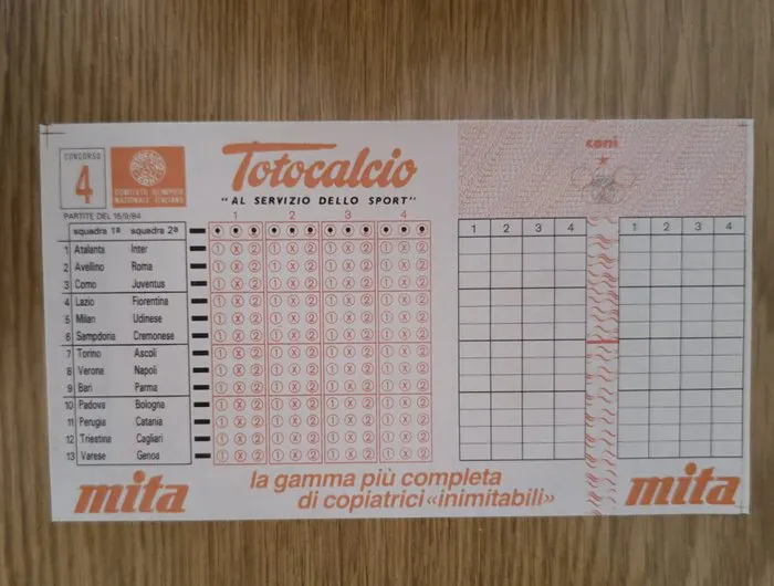 Napoli - Totocalcio - Diego Maradona - 1984 - Ticket