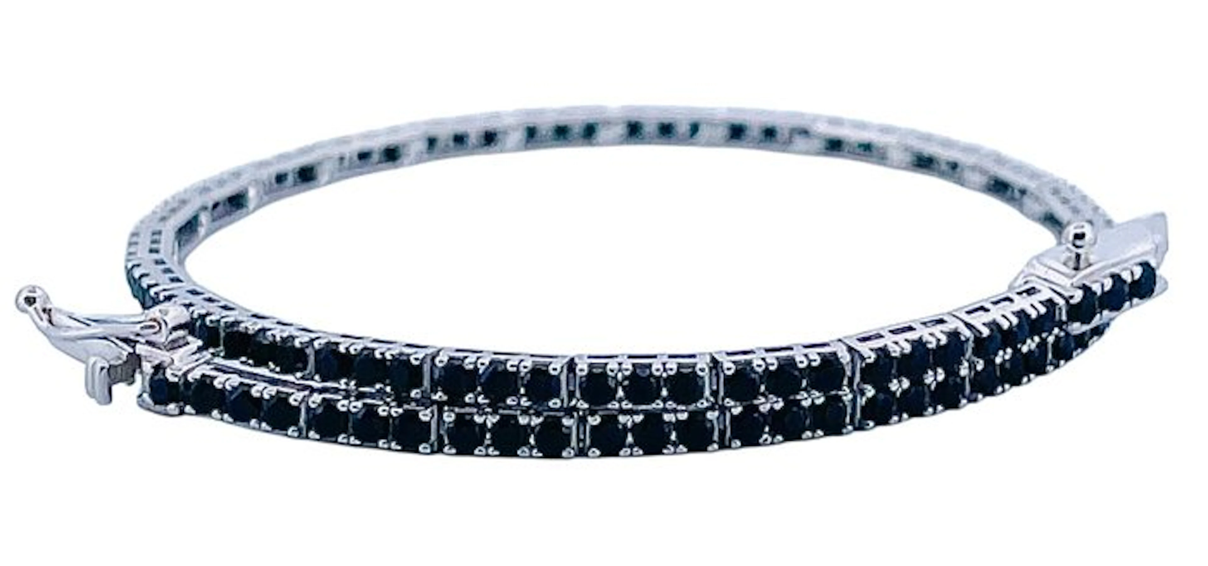 No reserve price - Bracelet - 18 kt. White gold Diamond (Colour-treated)