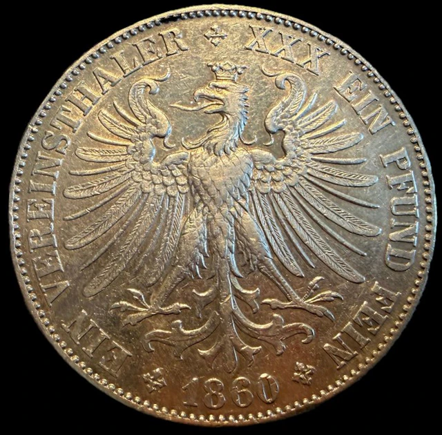 Germany, Frankfurt Vereinsthaler 1860 (No reserve price)