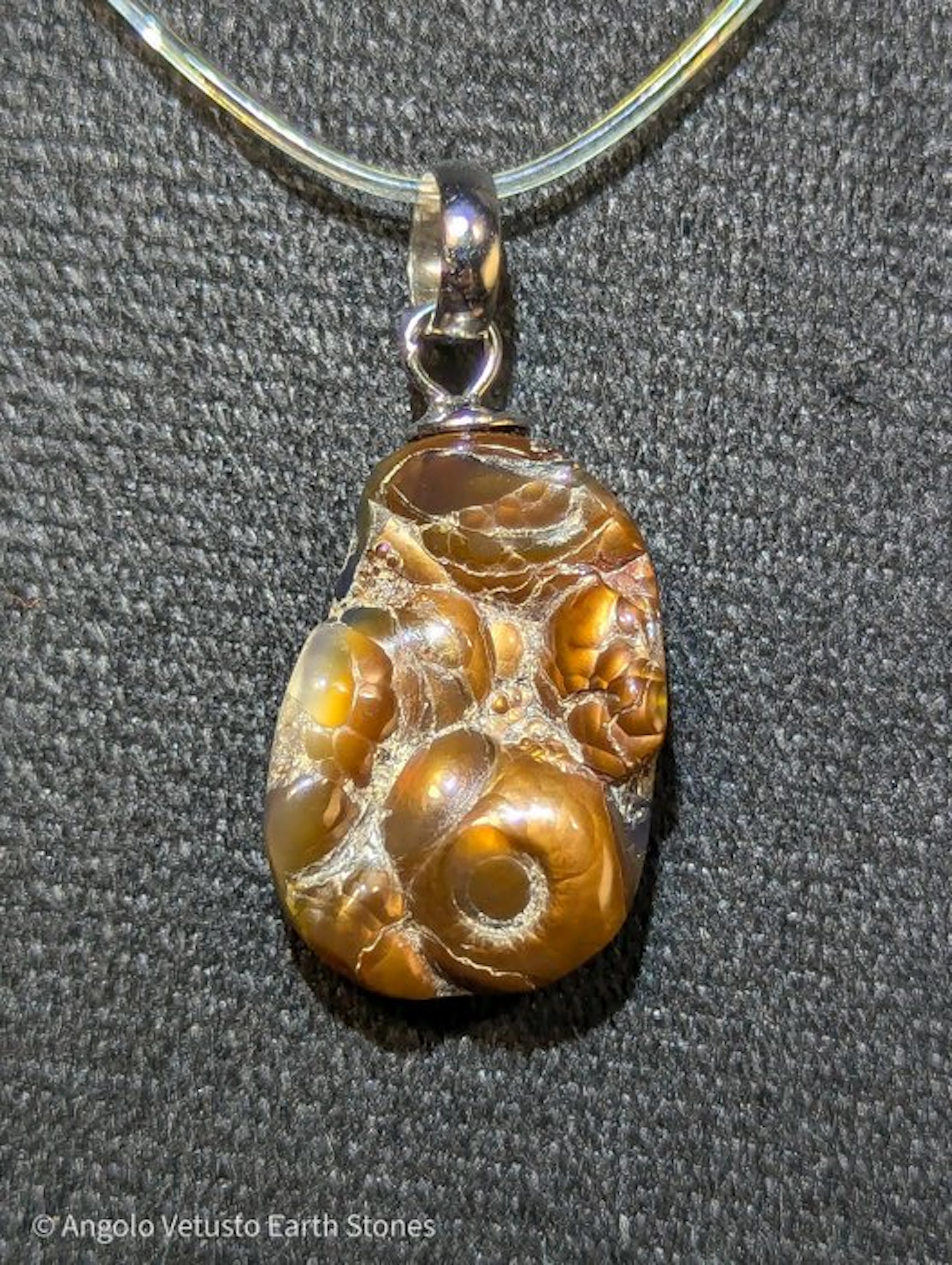 11.15 ct - Natural Mexican Fire Agate Pendants – Intense...