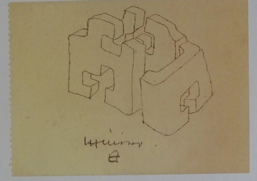 Eduardo Chillida (1924-2002) - Boceto la casa del poeta