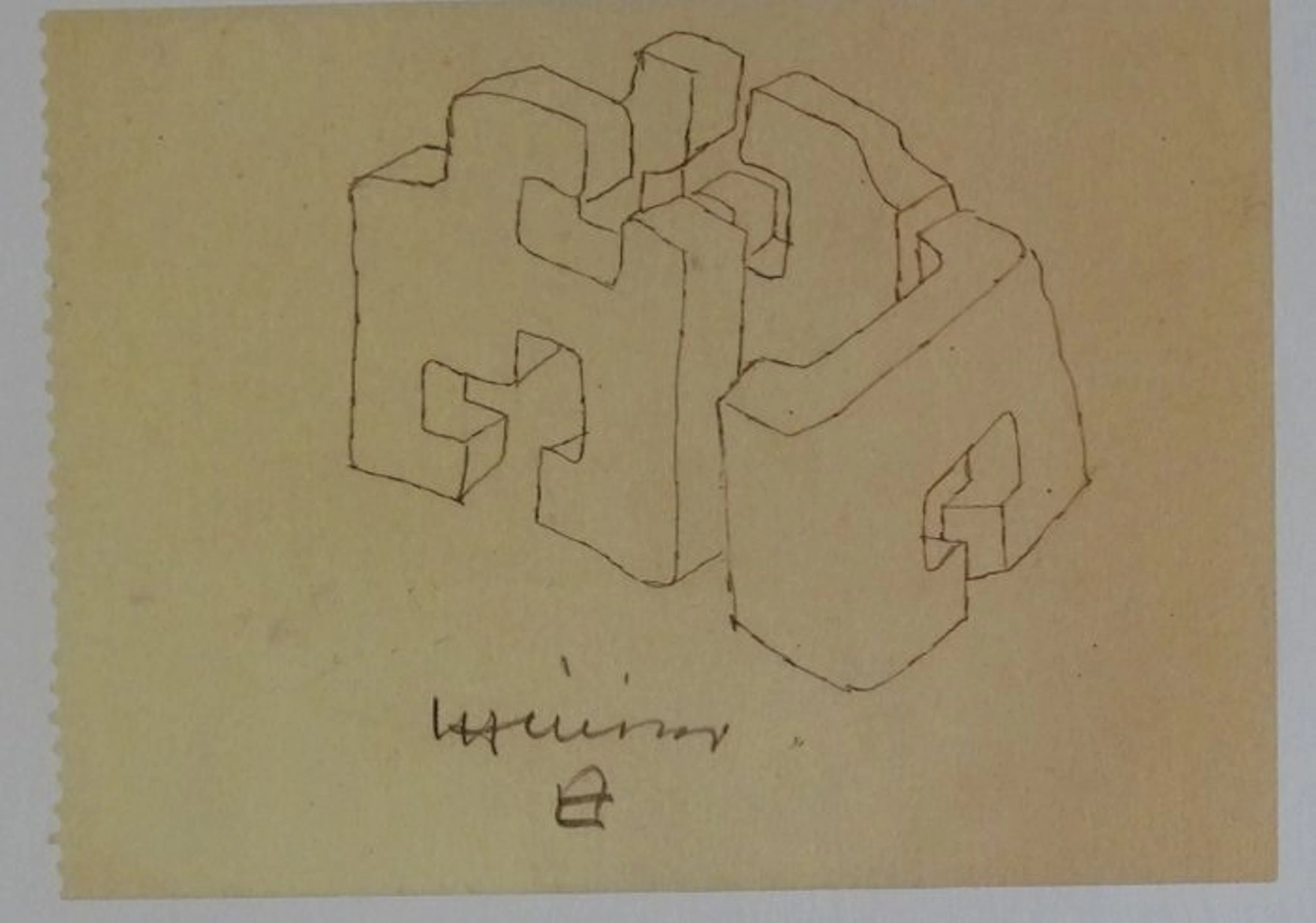 Eduardo Chillida (1924-2002) - Boceto la casa del poeta
