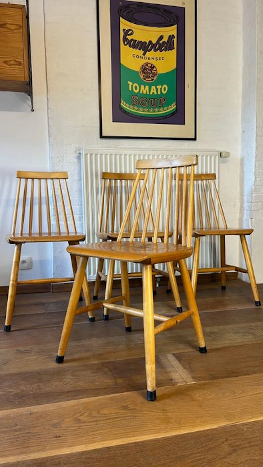 IKEA - Yngve Ekström - Chair (4) - Wood - Rare Yngve Ekström set